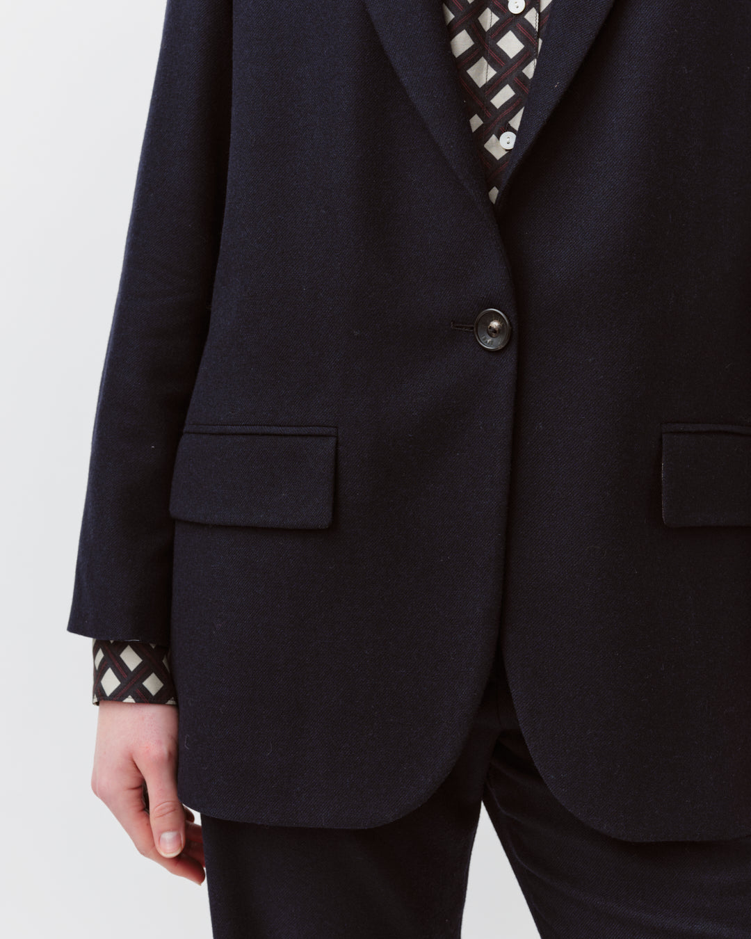 DIEGA VOUZIO veste tailleur marine oversize