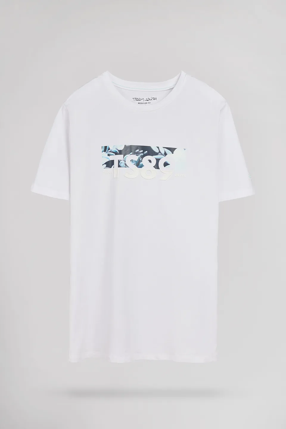 Teddy Smith T-Ezio 2 MC t-shirt blanc floral coton