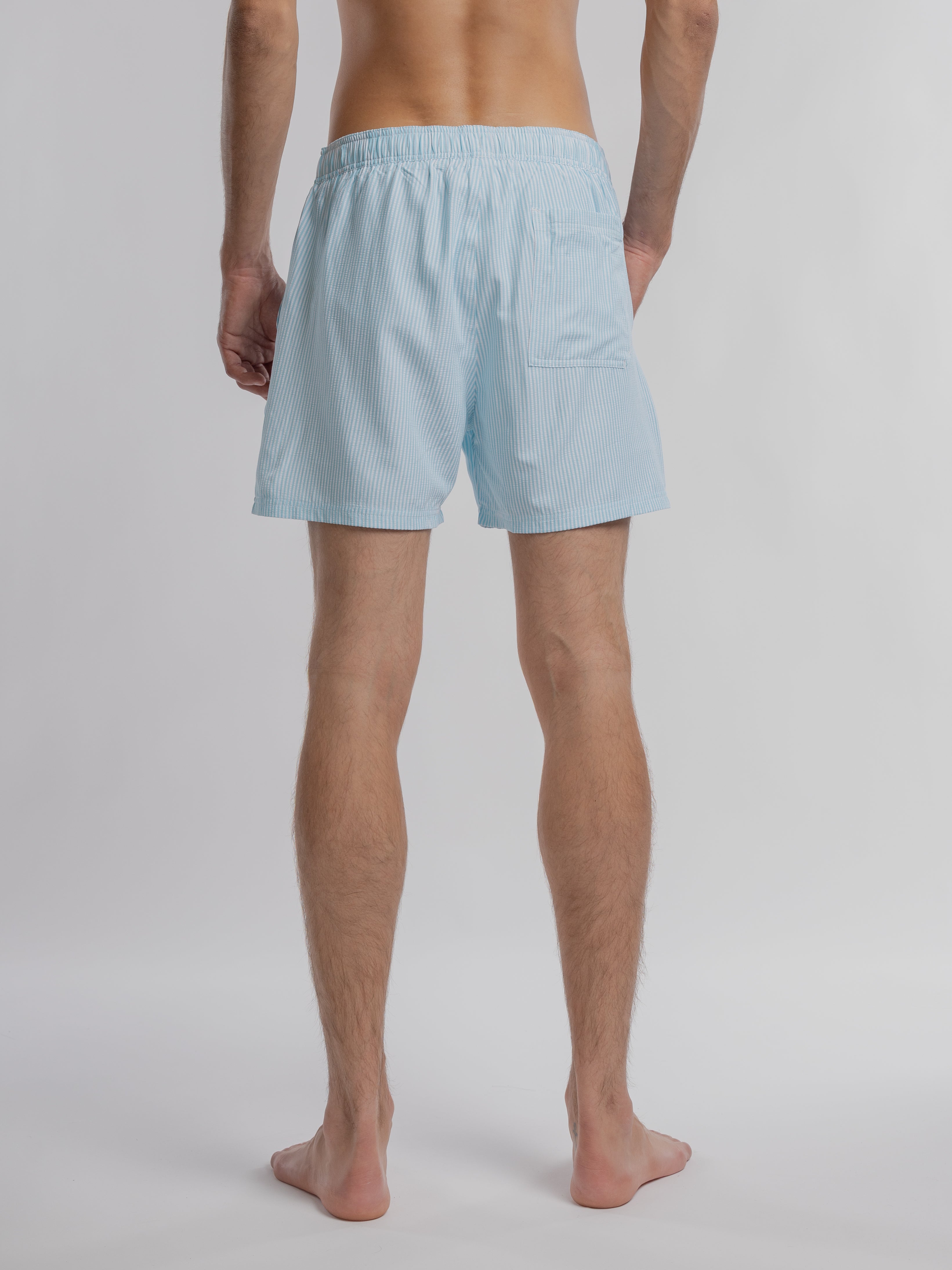 Teddy Smith S-Pablo short de bain bleu lagon rayé homme