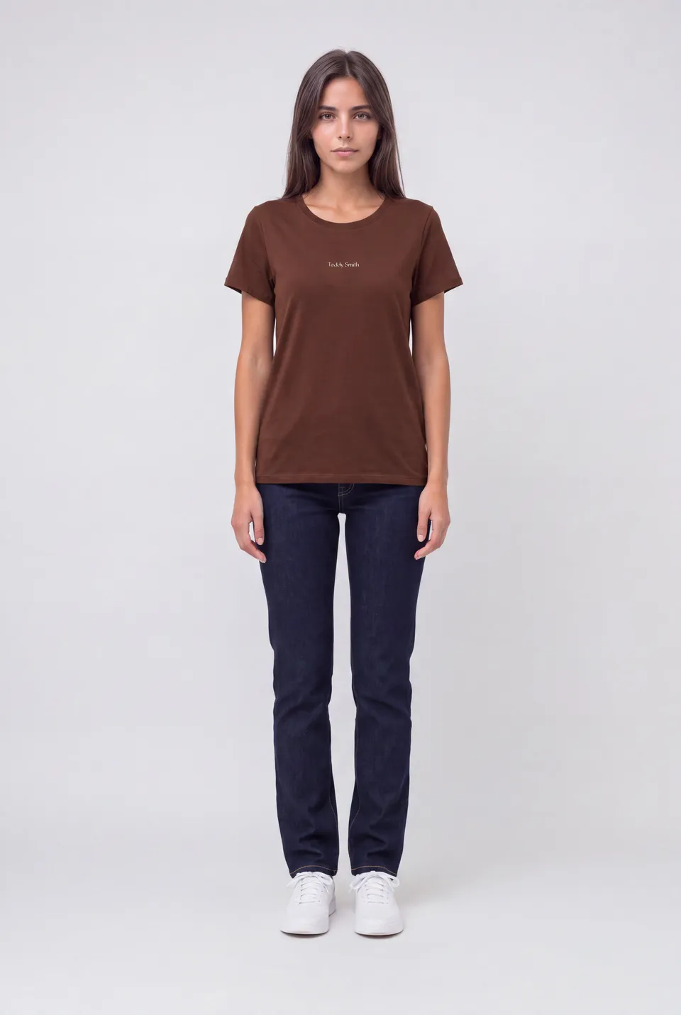 Teddy Smith T-Ribelle MC t-shirt femme chocolat coton