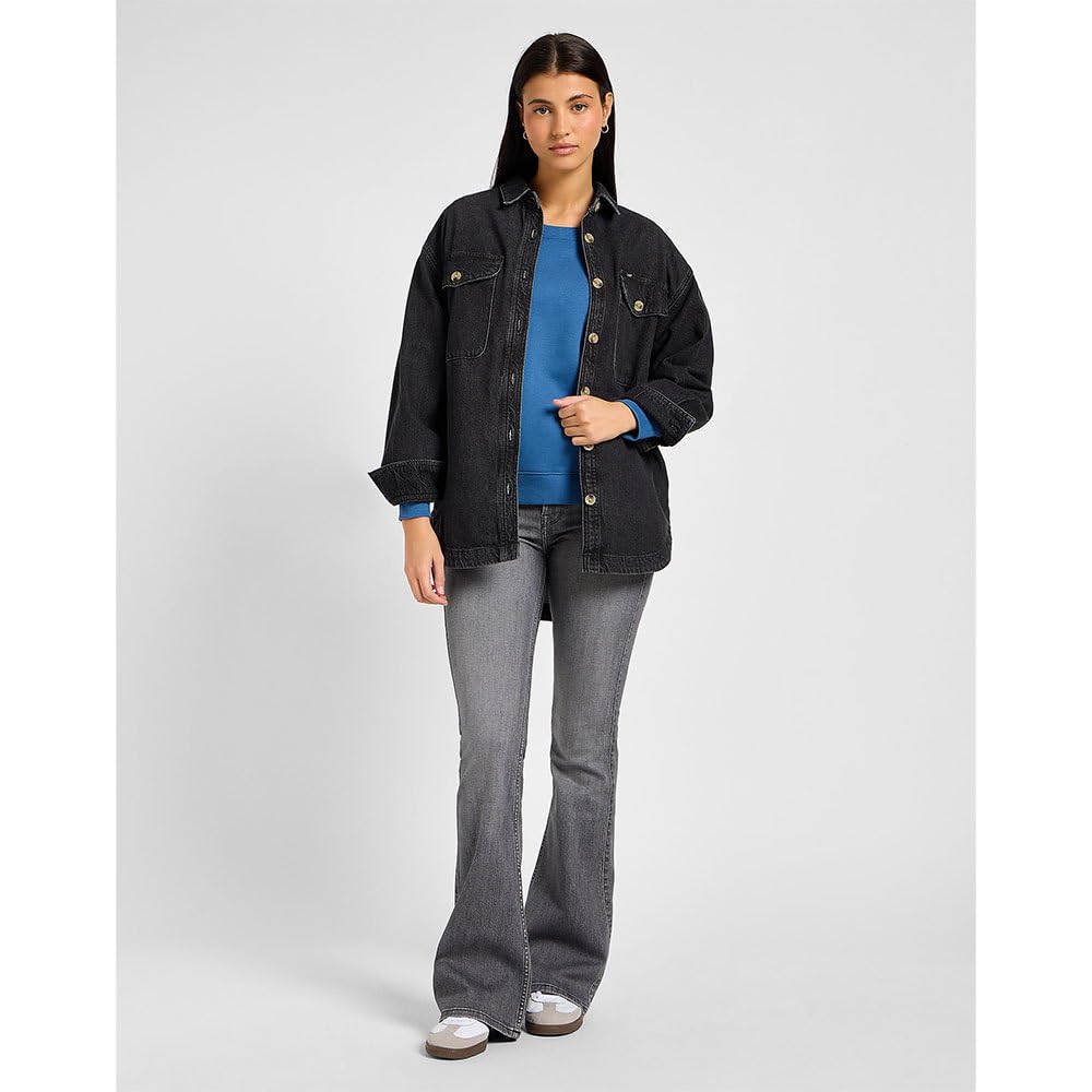 Lee Logo Crew SWS sweat femme XL bleu coupe décontractée