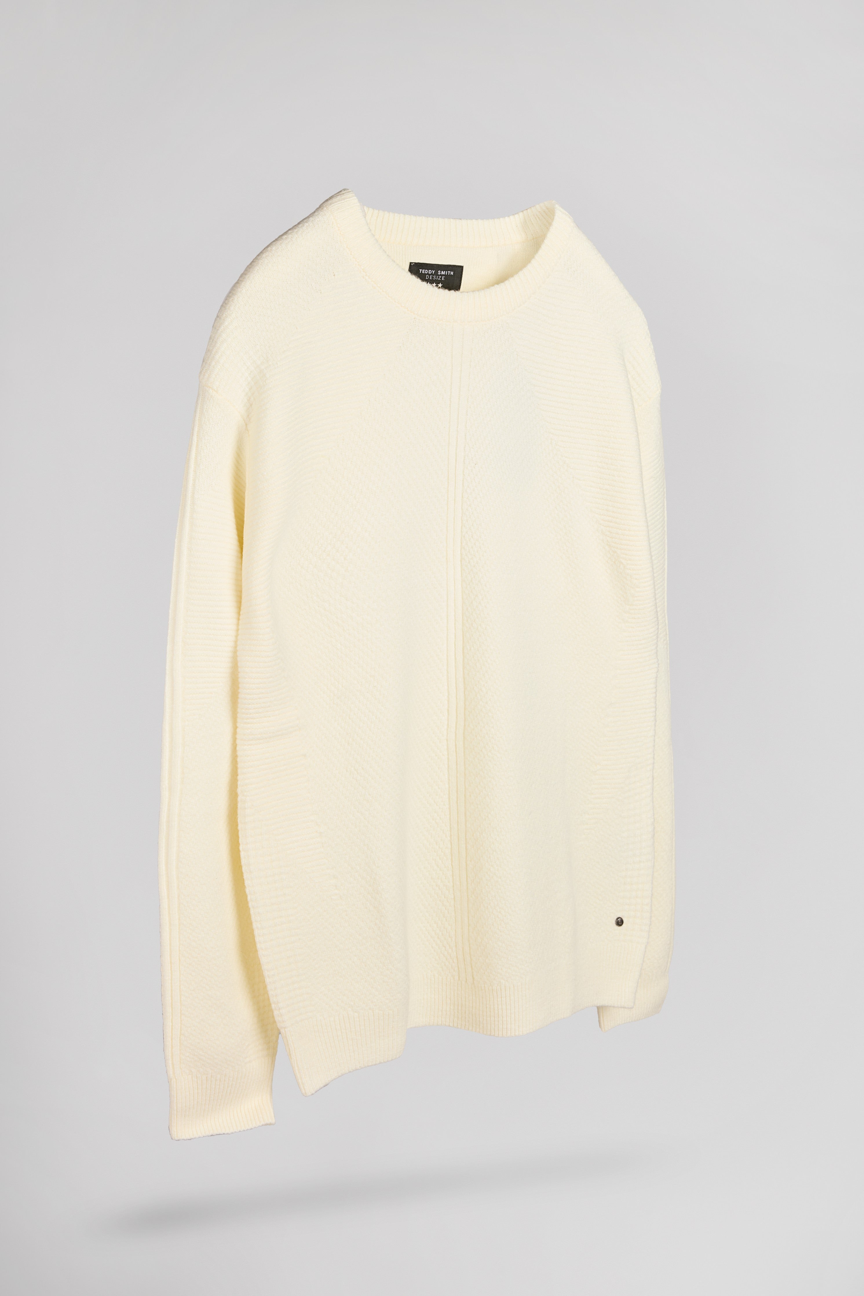 Teddy Smith P-Magnus pull col rond blanc