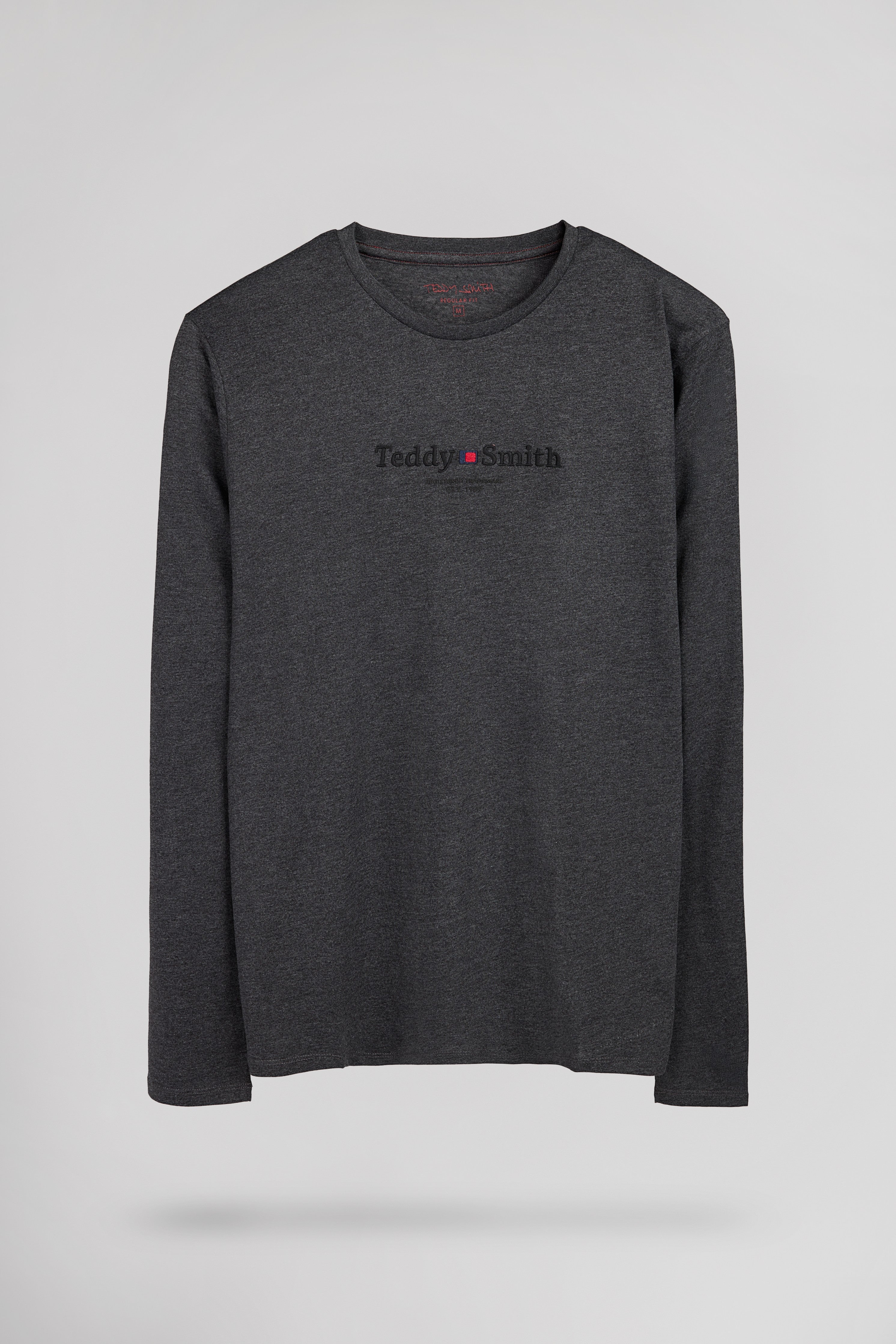 Teddy Smith T-Jim ML Melange Black t-shirt manches longues
