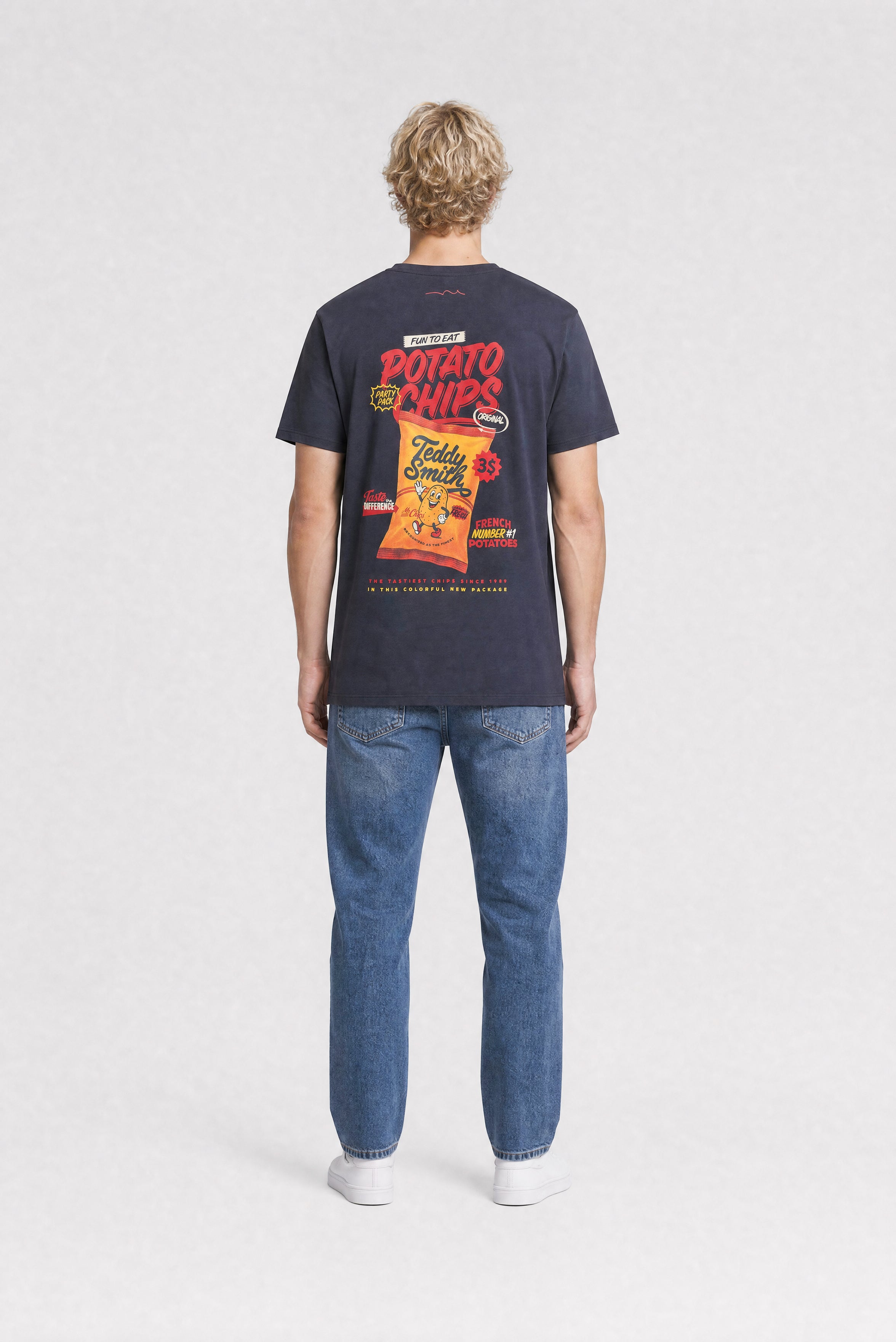 Teddy Smith T-Chips MC t-shirt imprimé bleu marine