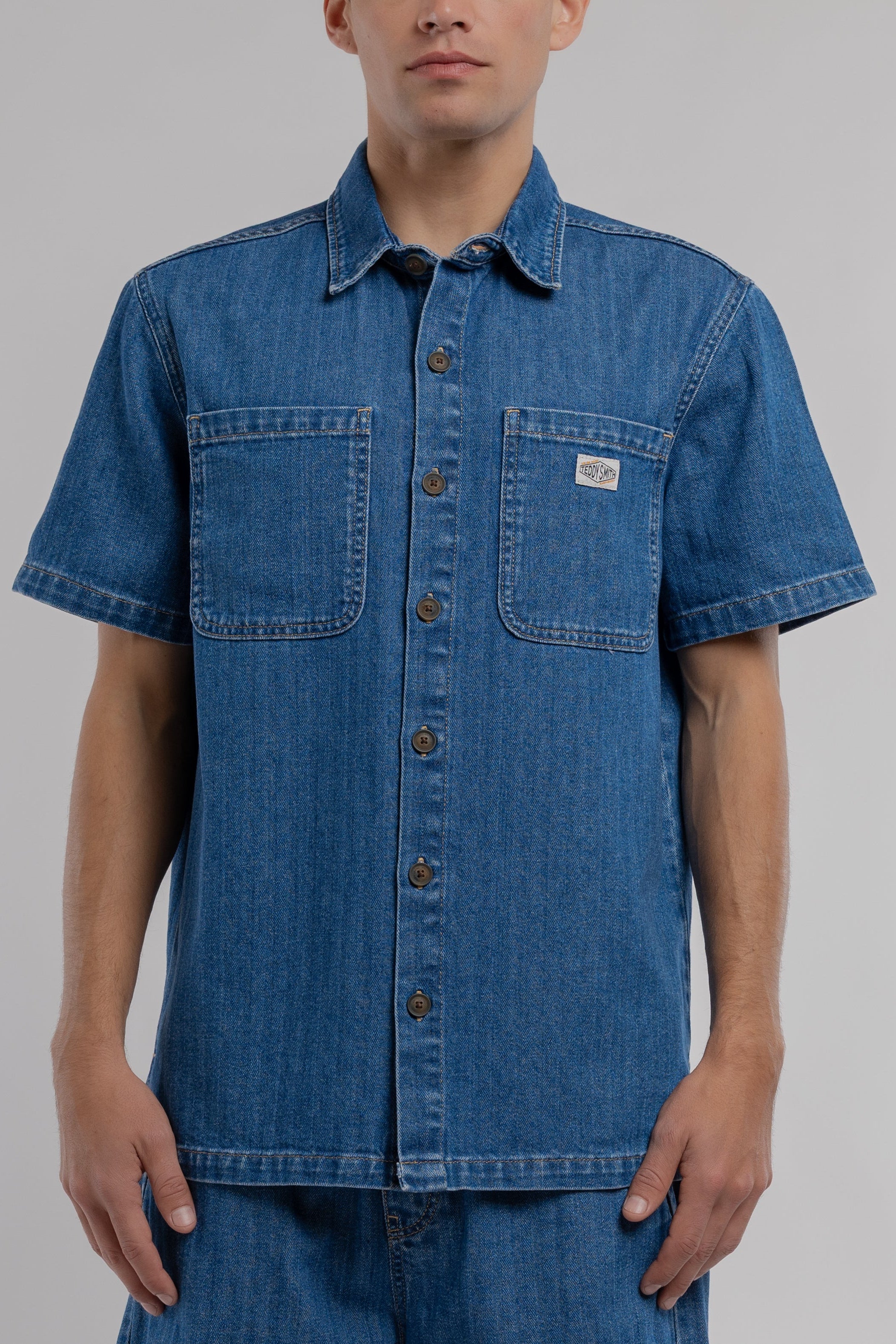 Teddy Smith C-Anton chemise homme denim indigo coton