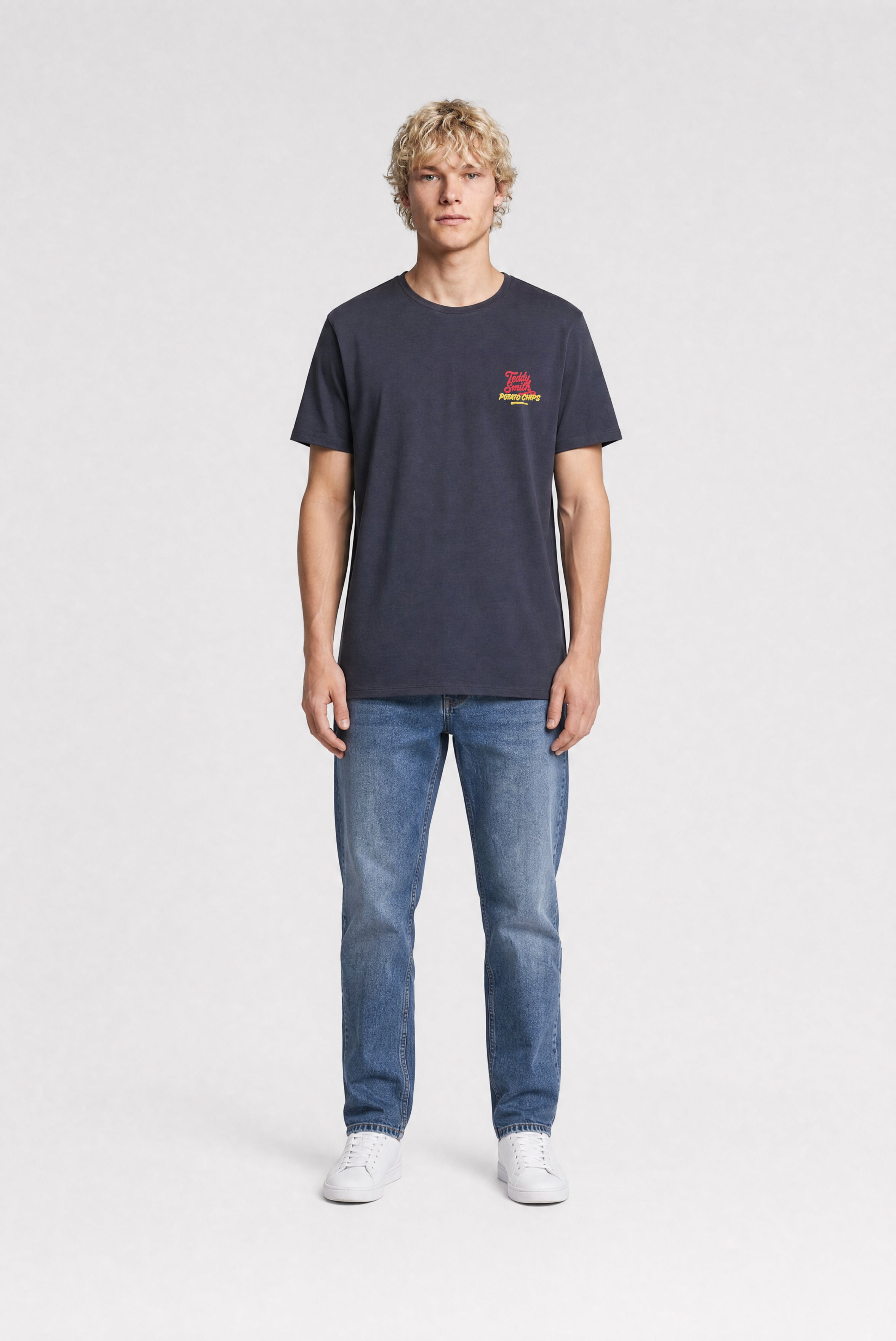 Teddy Smith T-Chips MC t-shirt imprimé bleu marine