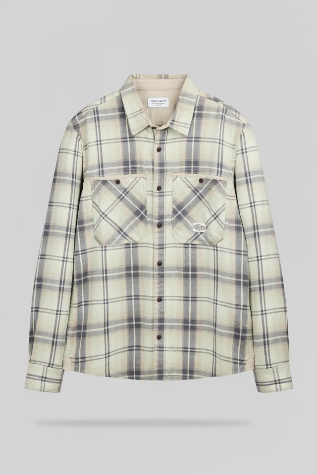 Teddy Smith C-Trent ML chemise vert nacre grands carreaux