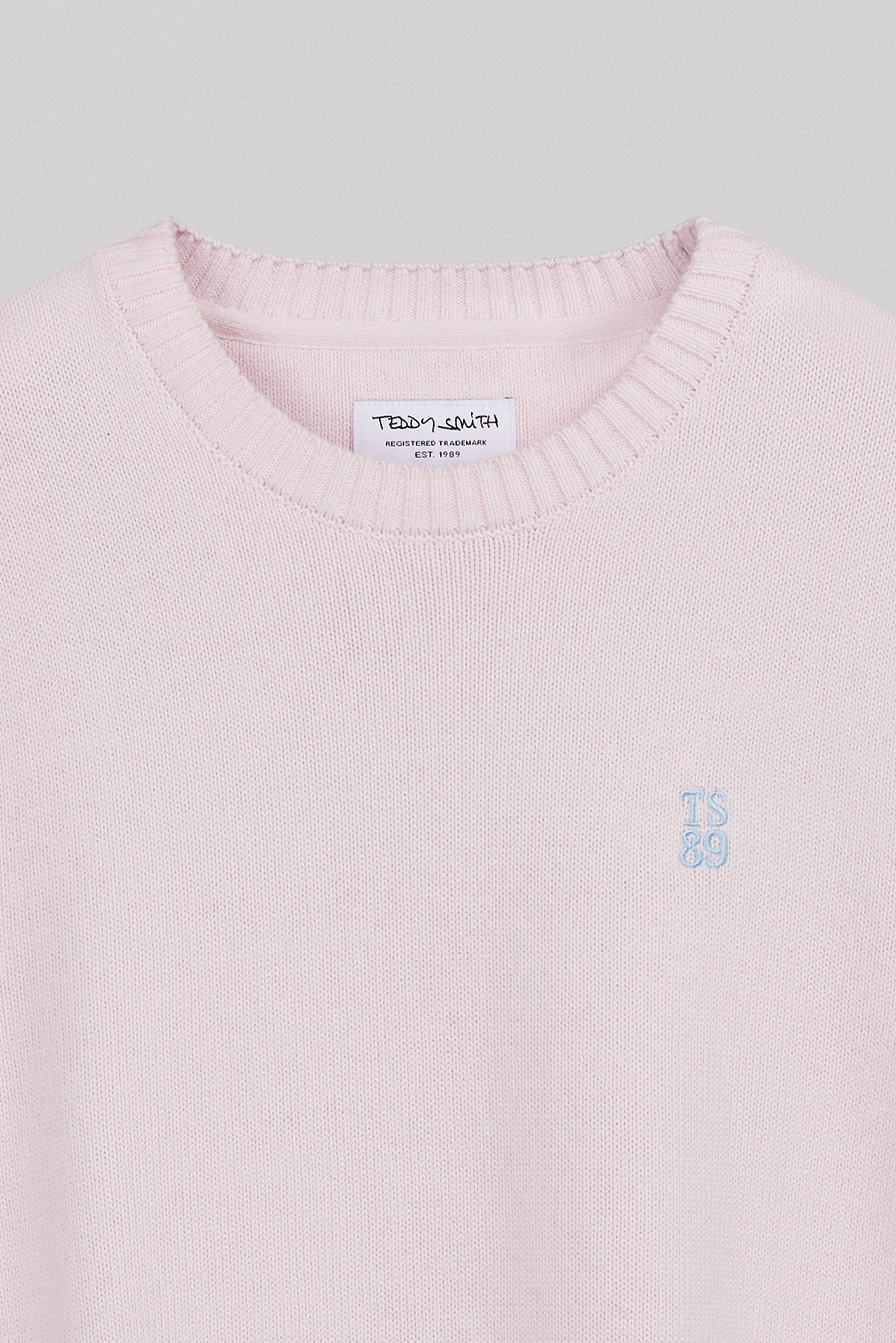 Teddy Smith P-Jimmy JR pull rose coton garçon