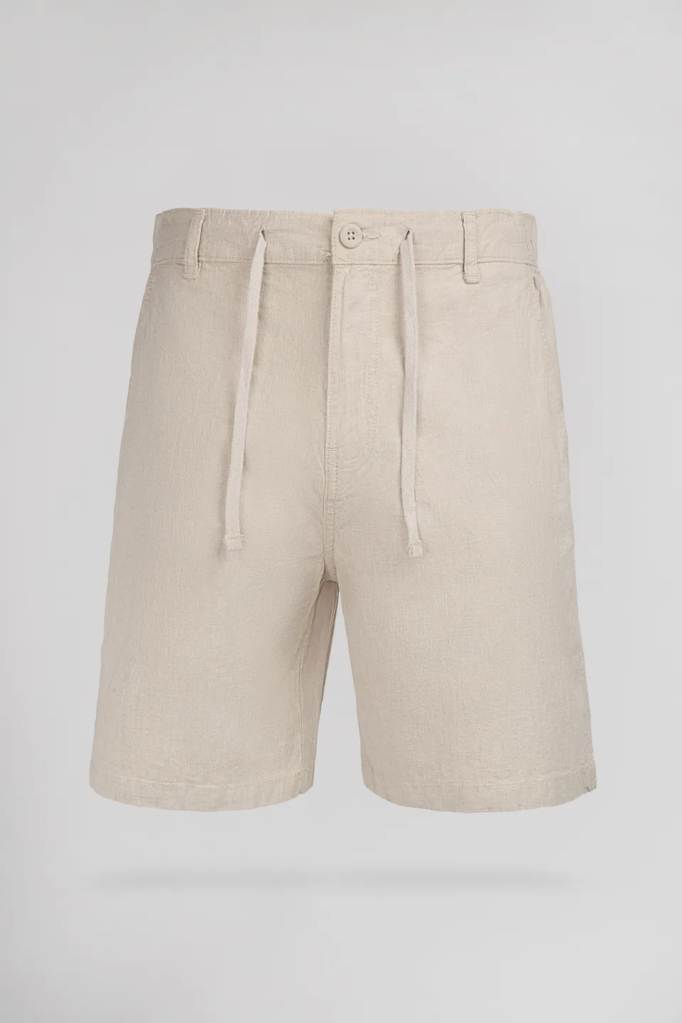 Teddy Smith S-Linen short chino beige lin coton