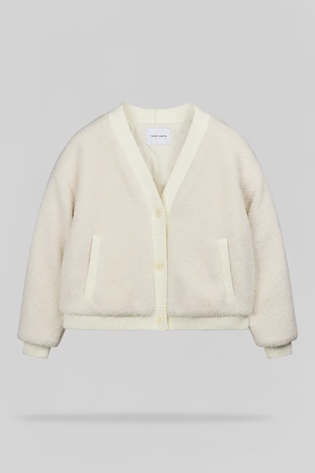 Teddy Smith G-Atess gilet sherpa blanc femme