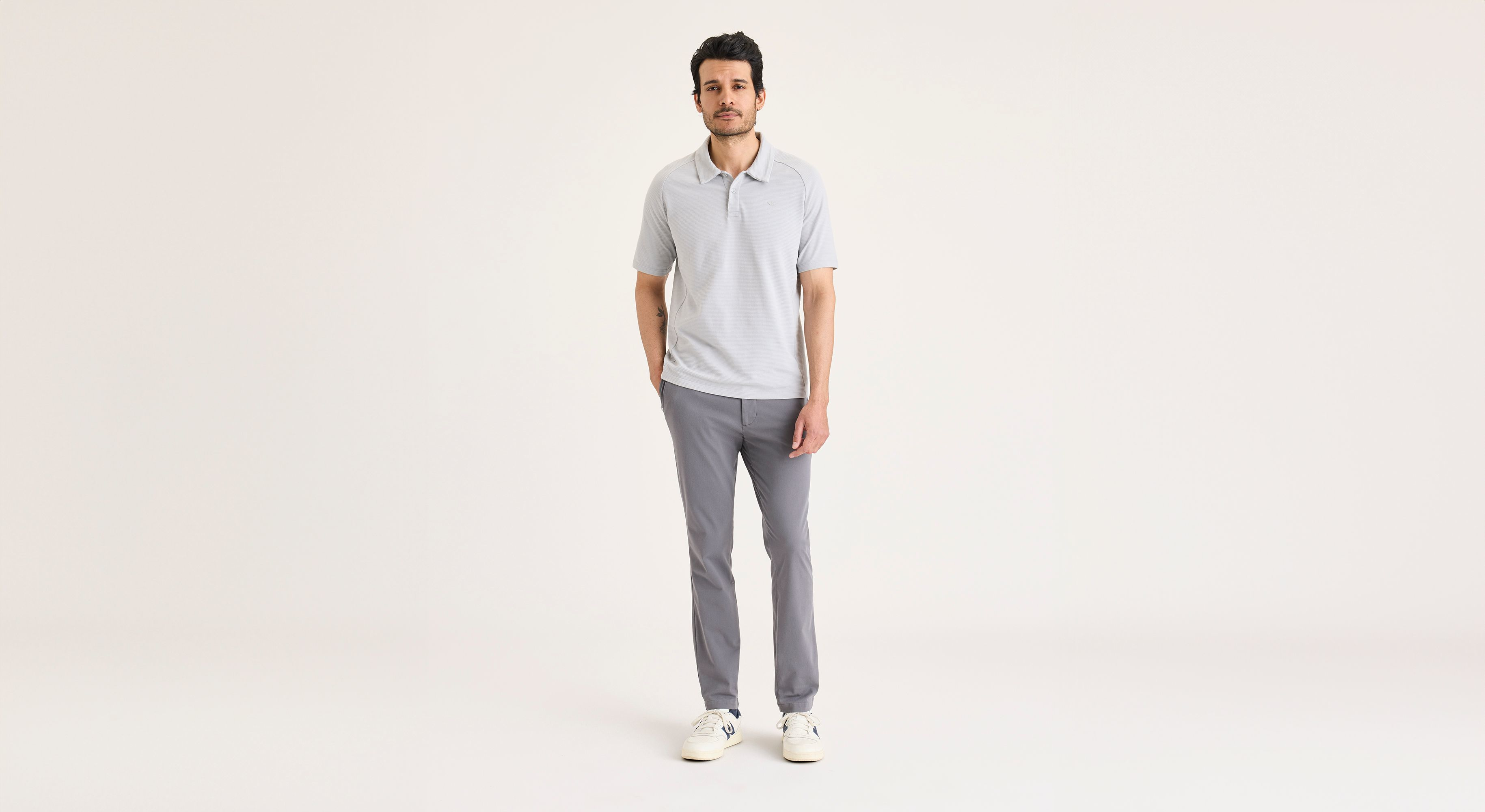 Dockers Go chino skinny homme gris stretch