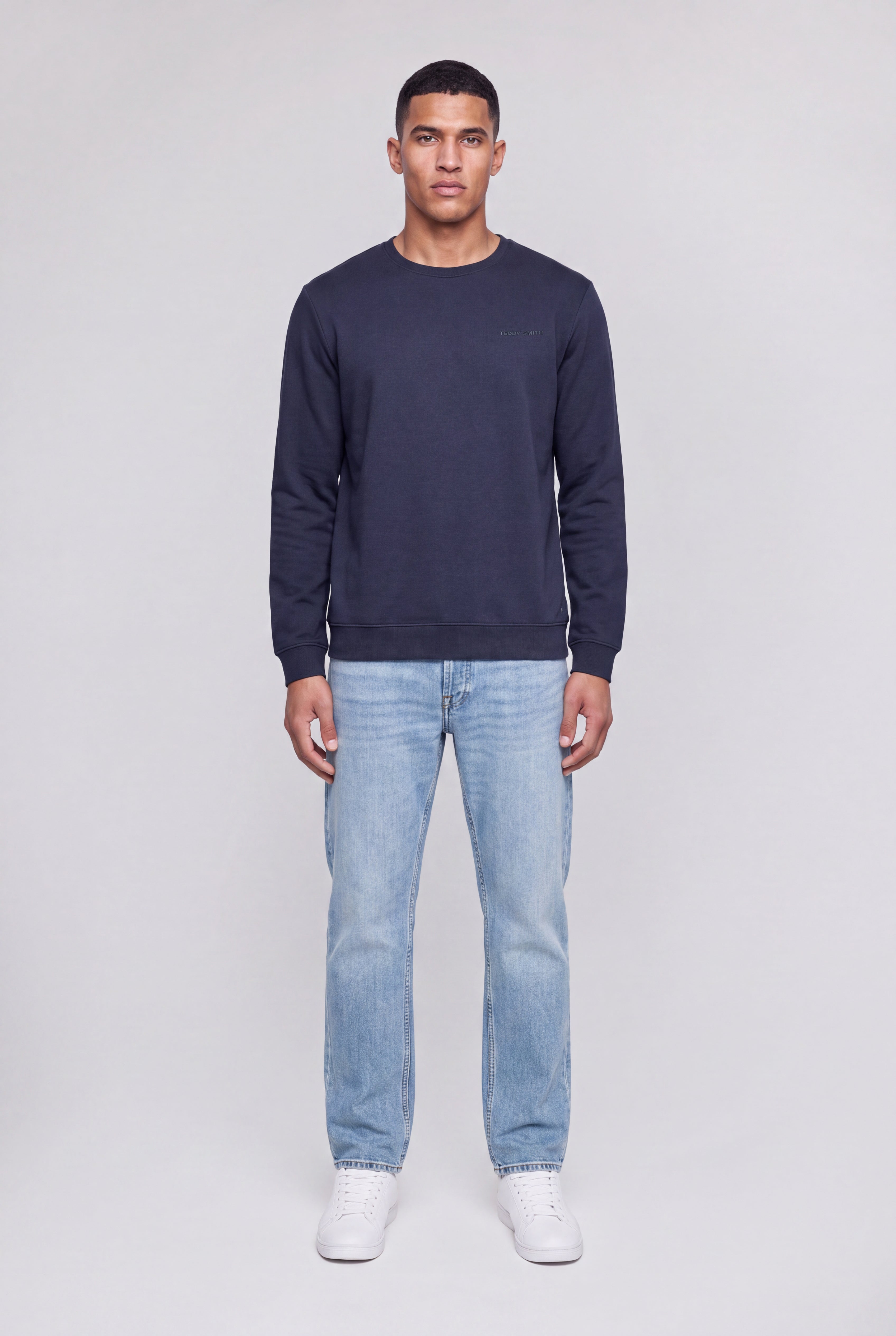 Teddy Smith S-Nark RC sweat total navy molleton coton