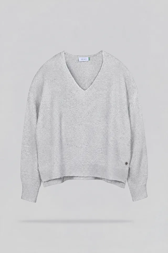 Teddy Smith P-Billie pull gris chiné femme laine