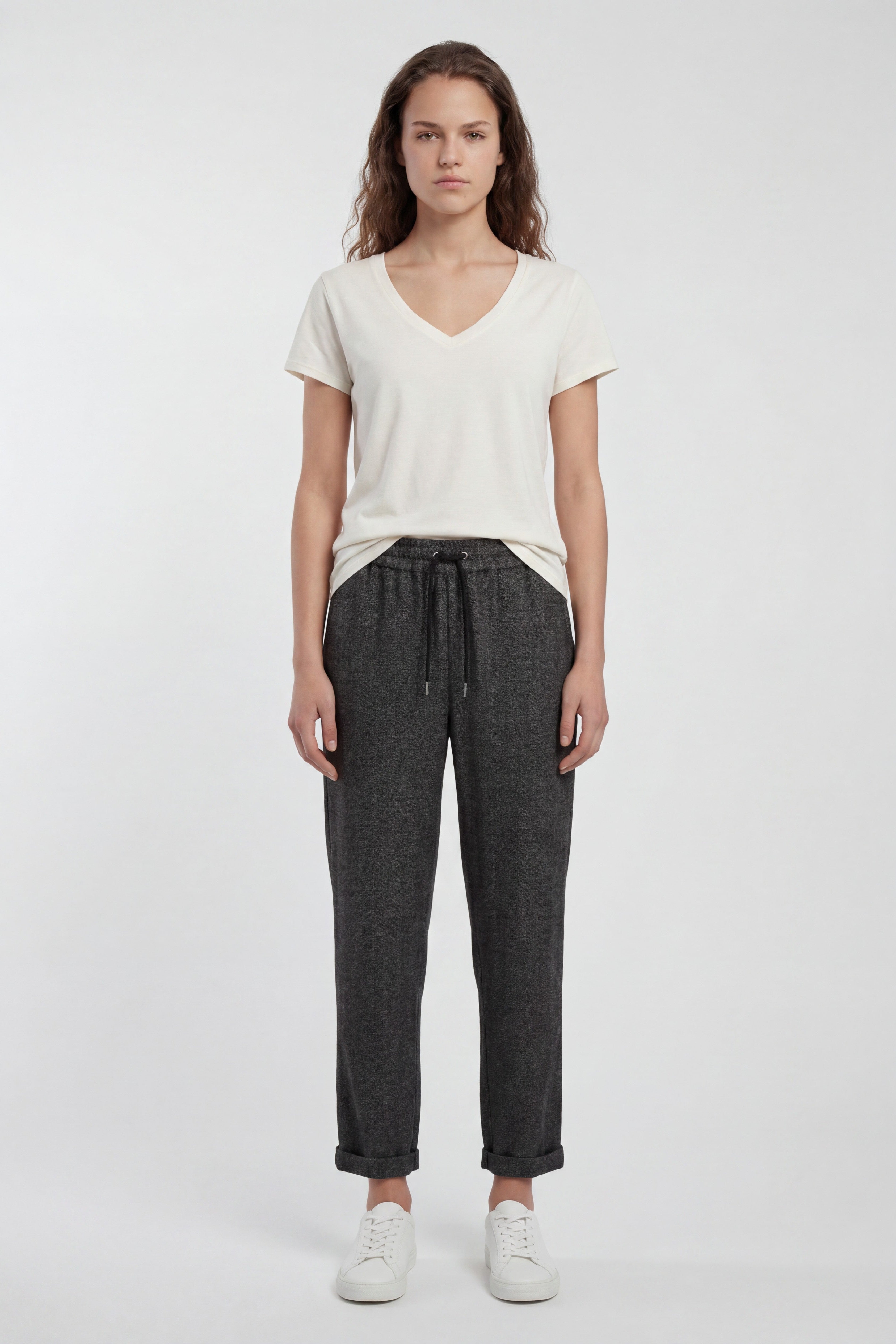 Teddy City pantalon ville femme mélange black élastiqué