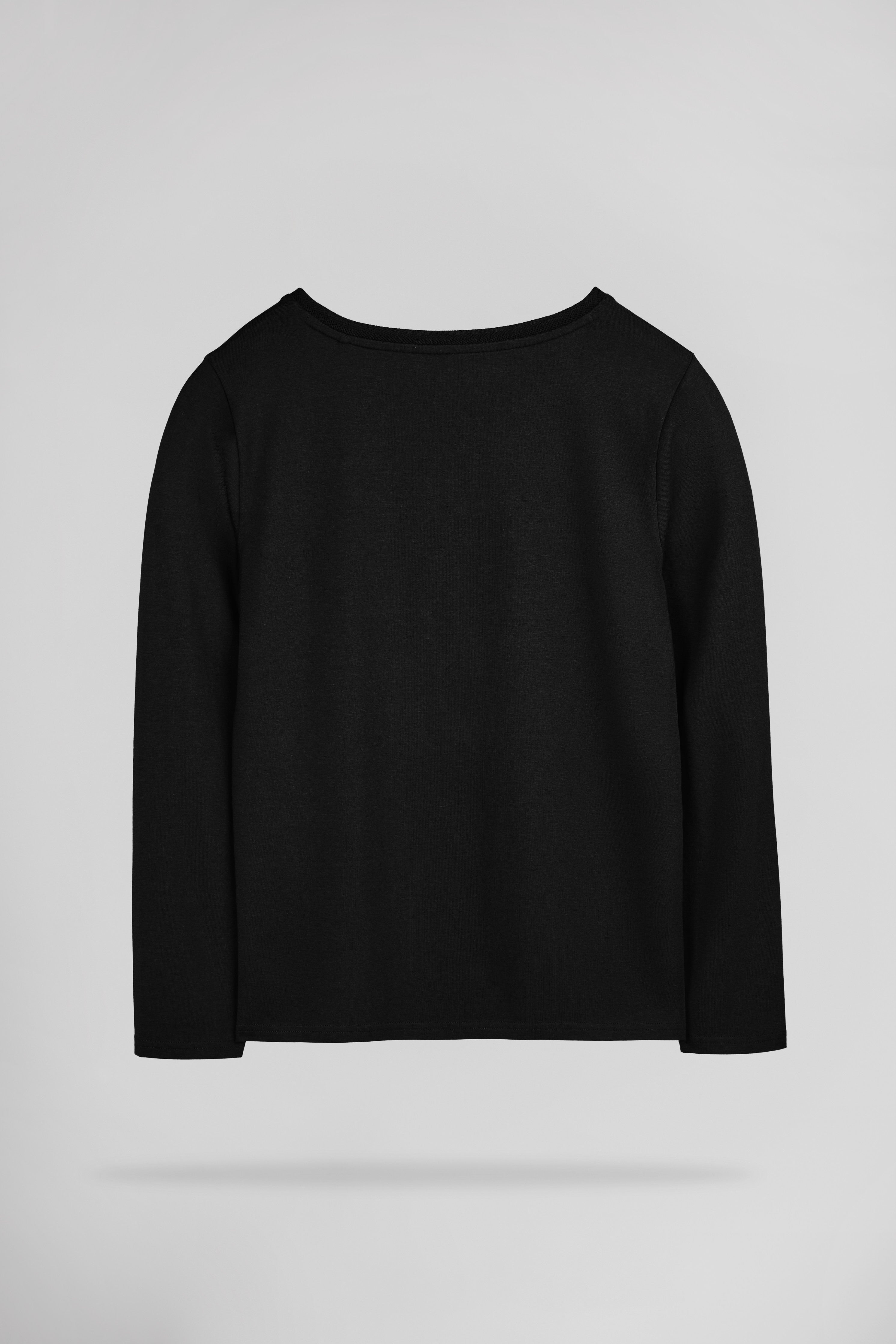 Teddy Smith T-Miana ML t-shirt col V noir modal