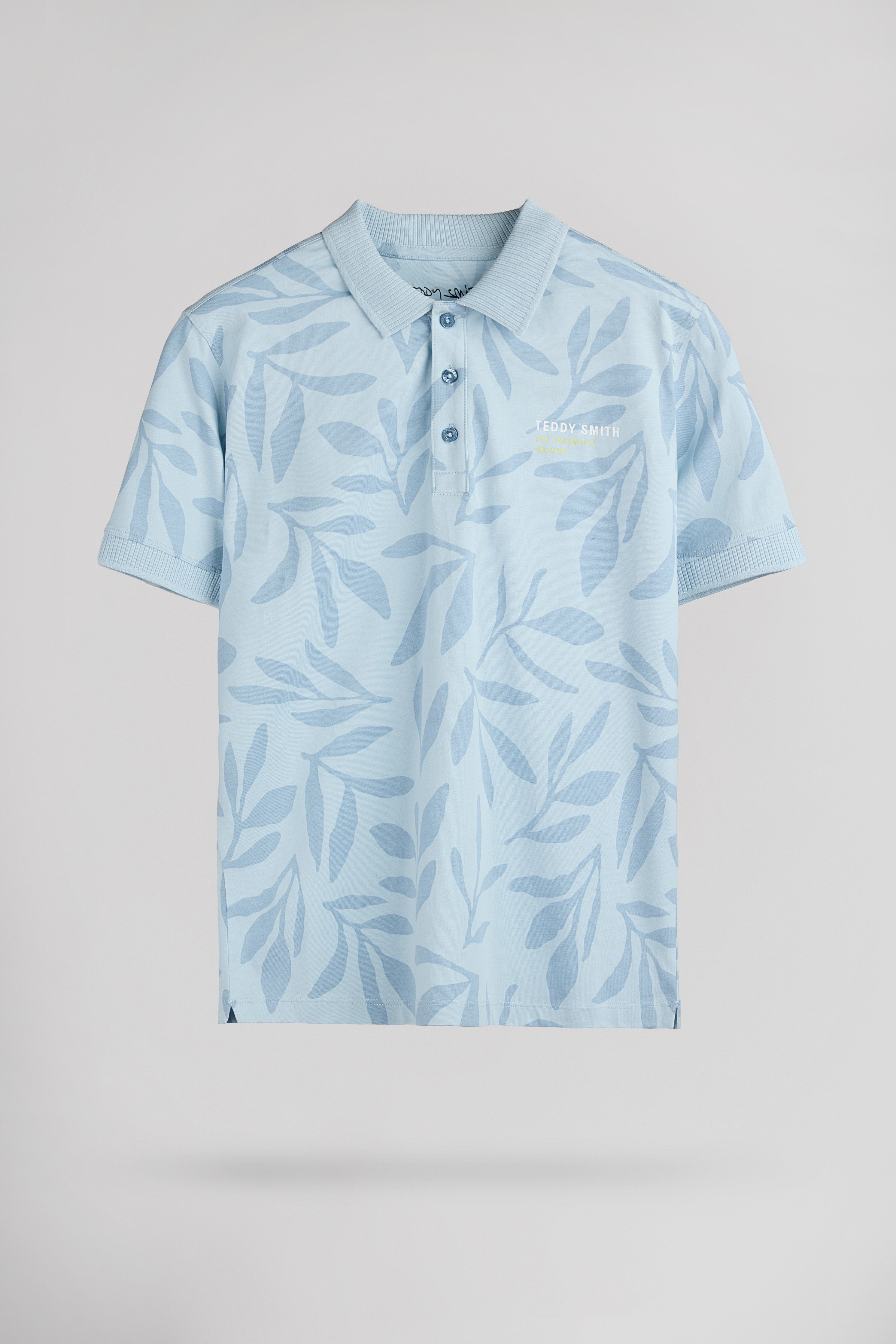 Teddy Smith P-Ares MC JR polo floral bleu pastel garçon