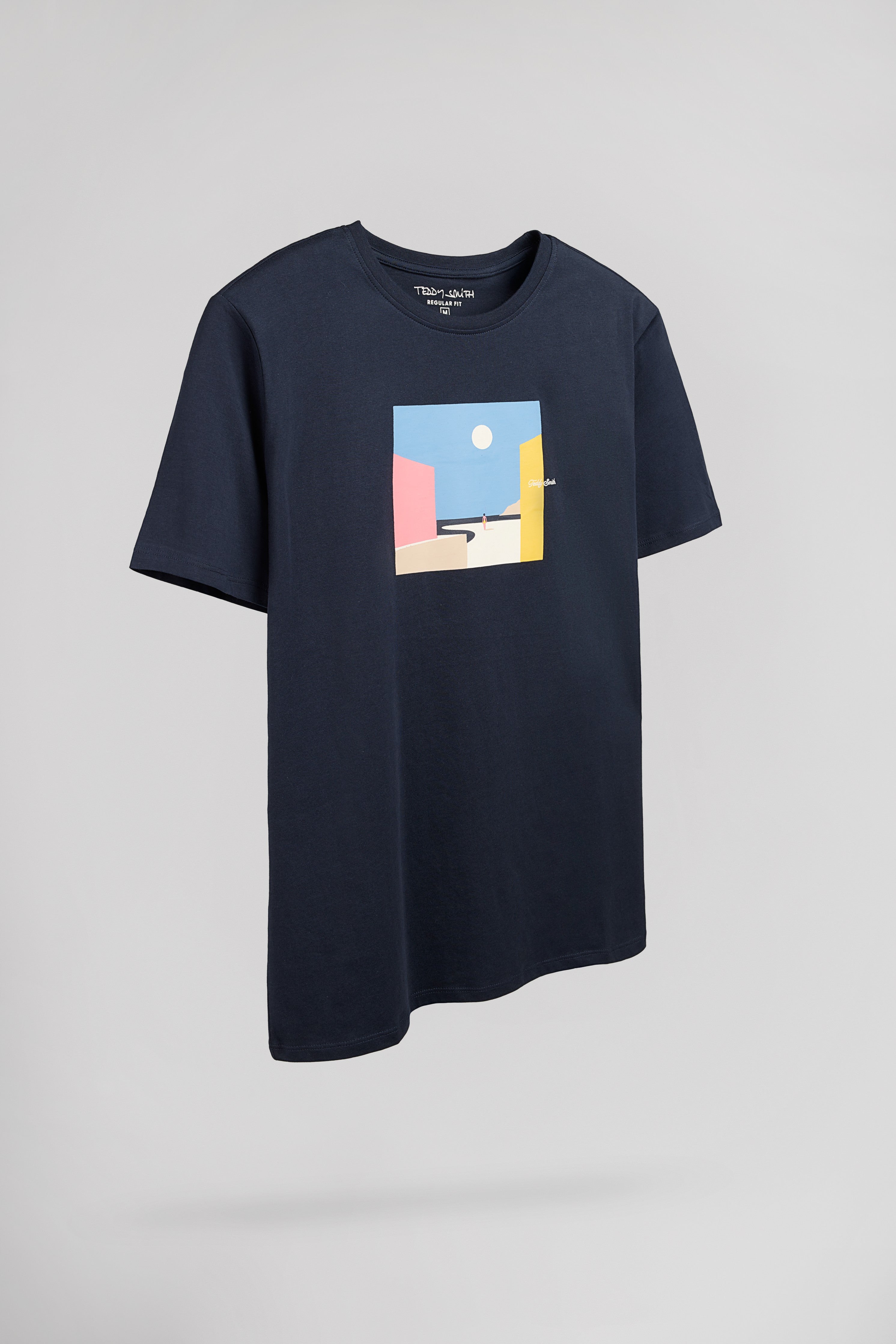 Teddy Smith T-Minimalist MC t-shirt Total Navy col rond