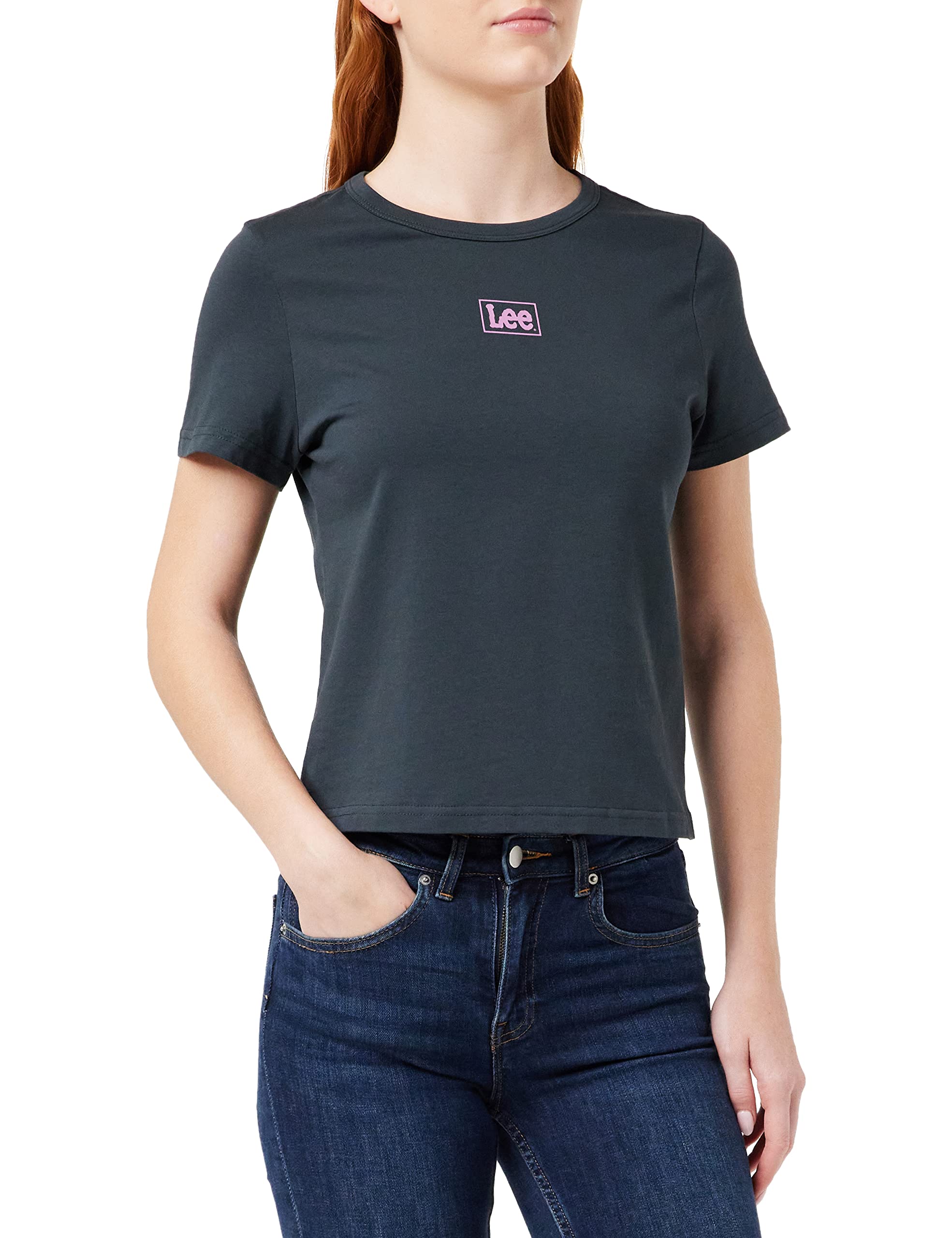 Lee Shrunken Tee t-shirt femme écru ajusté