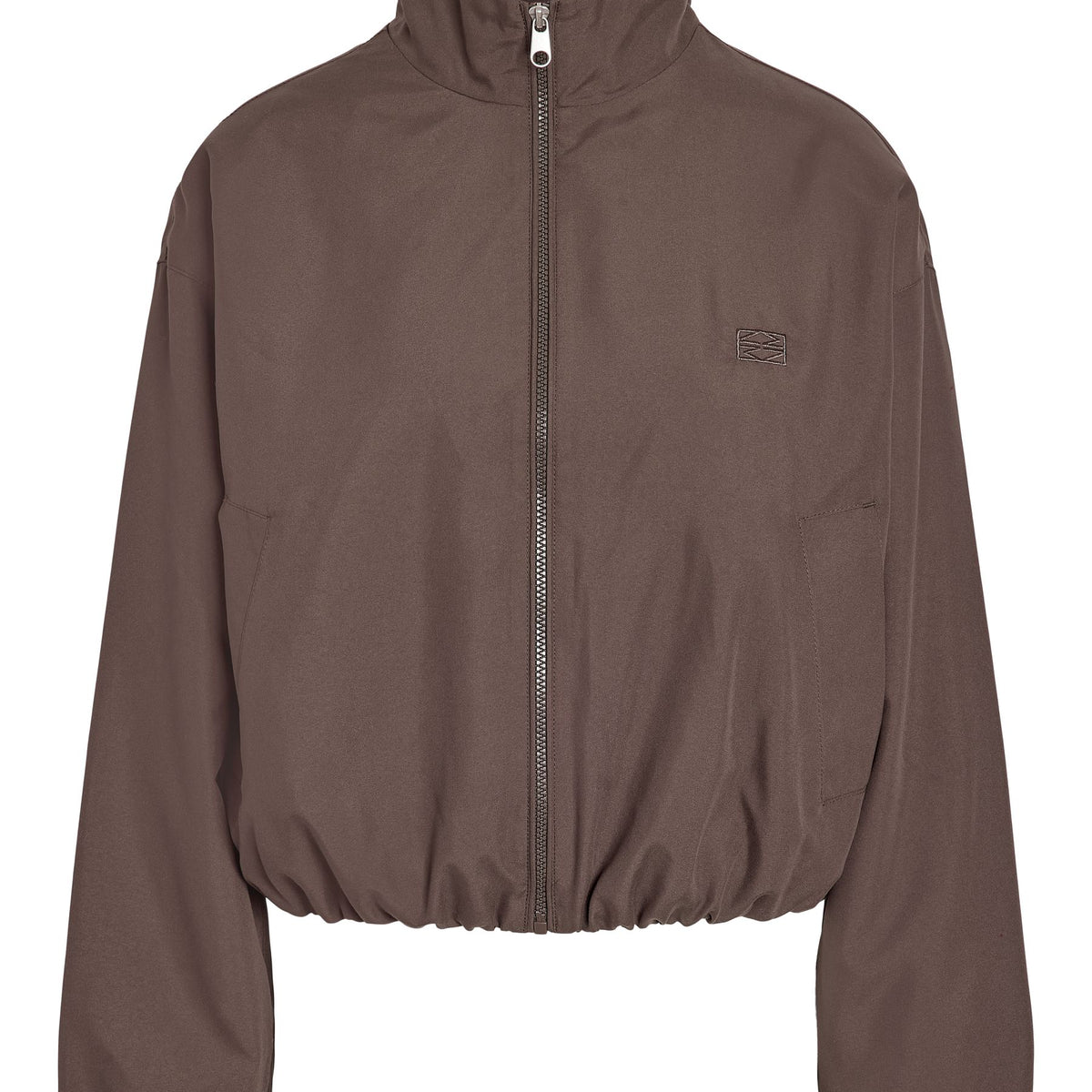 Noisy May bomber zippé col montant broderie