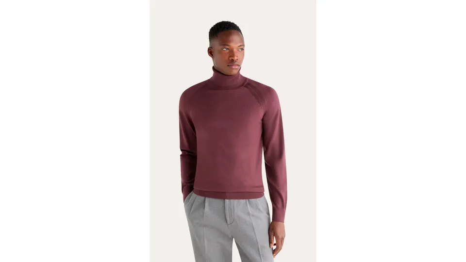Dockers pull col roulé regular rouge sassafras M