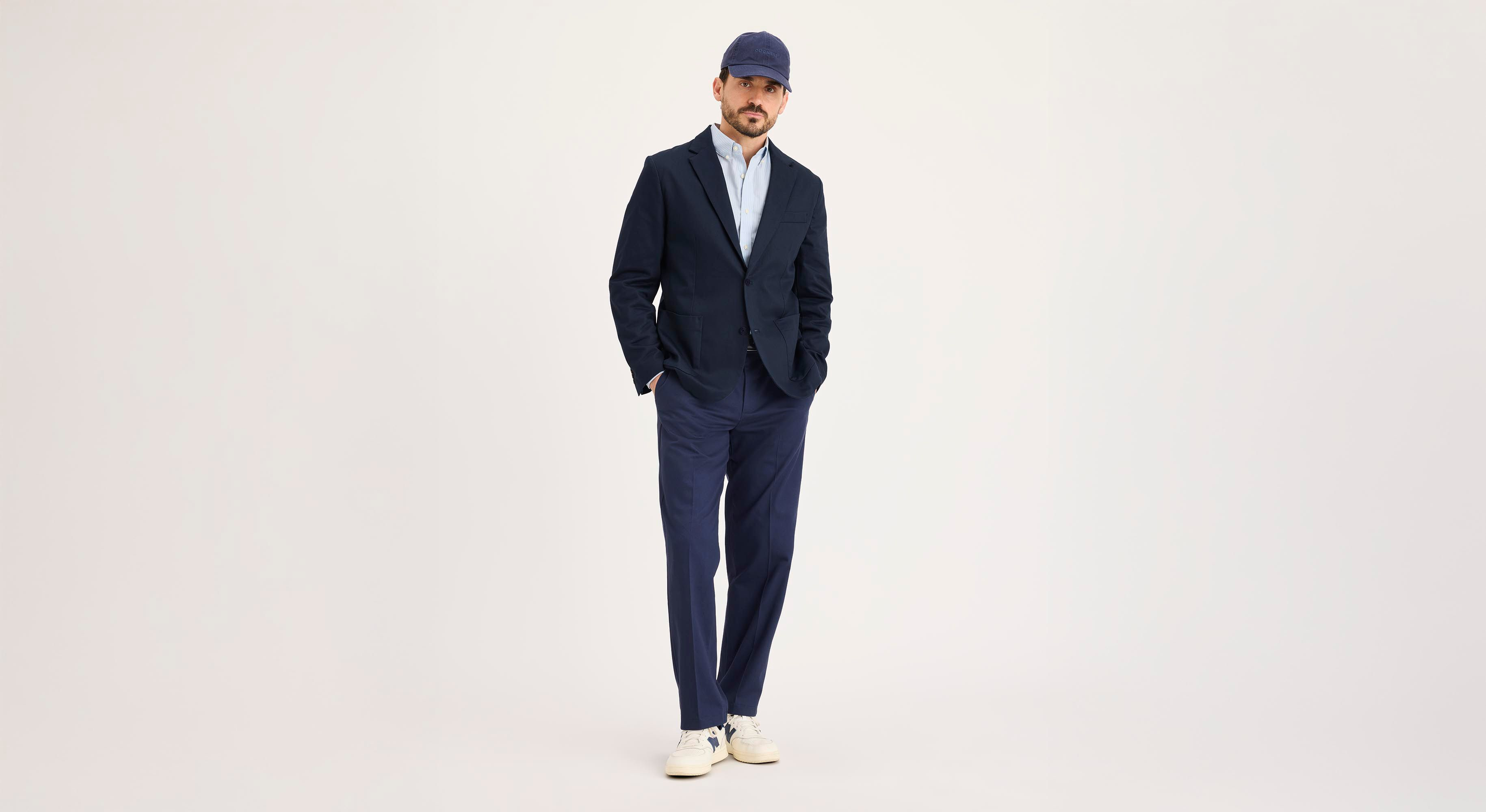 Dockers Signature Refined blazer homme bleu taches