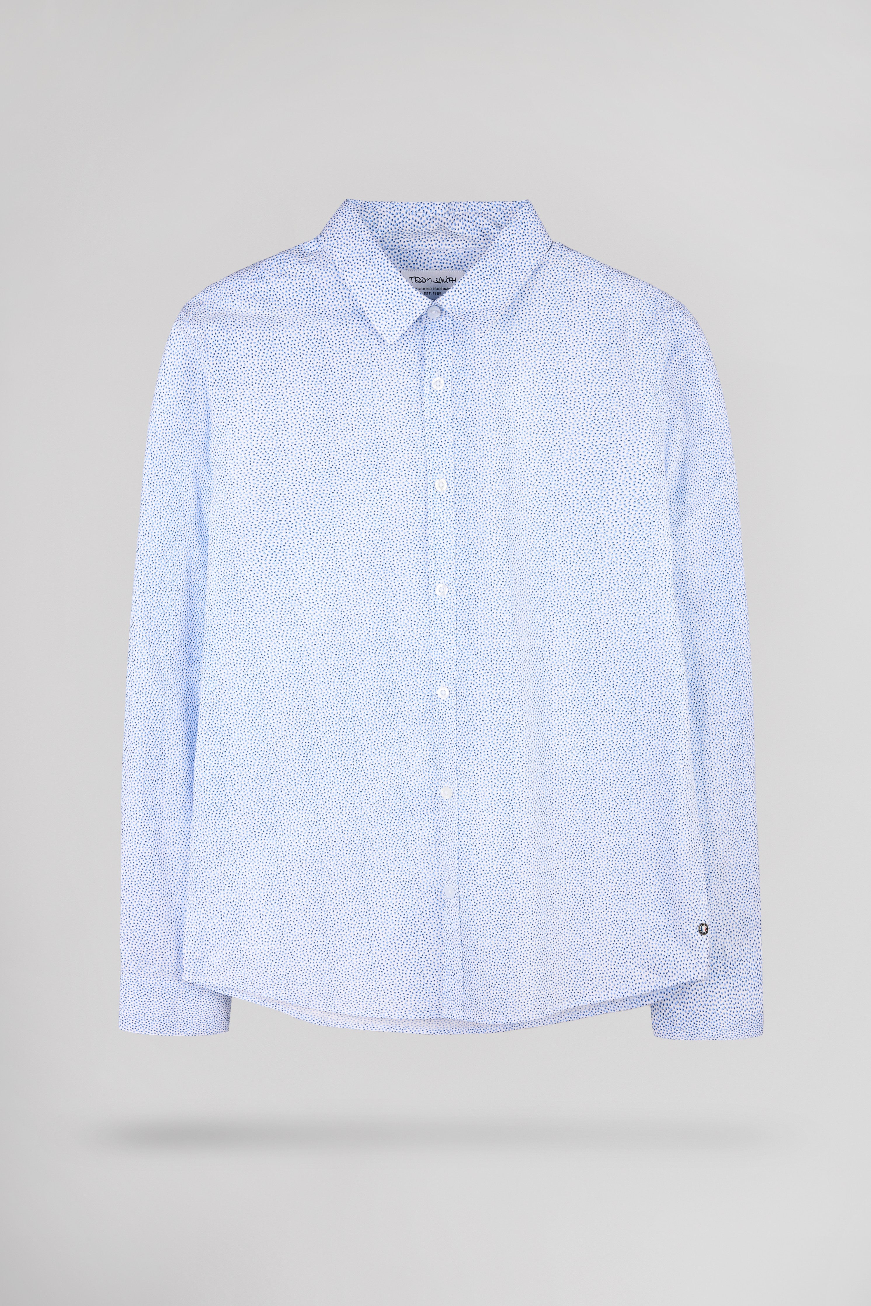 Teddy Smith Carton ML chemise blanc micro dots coton