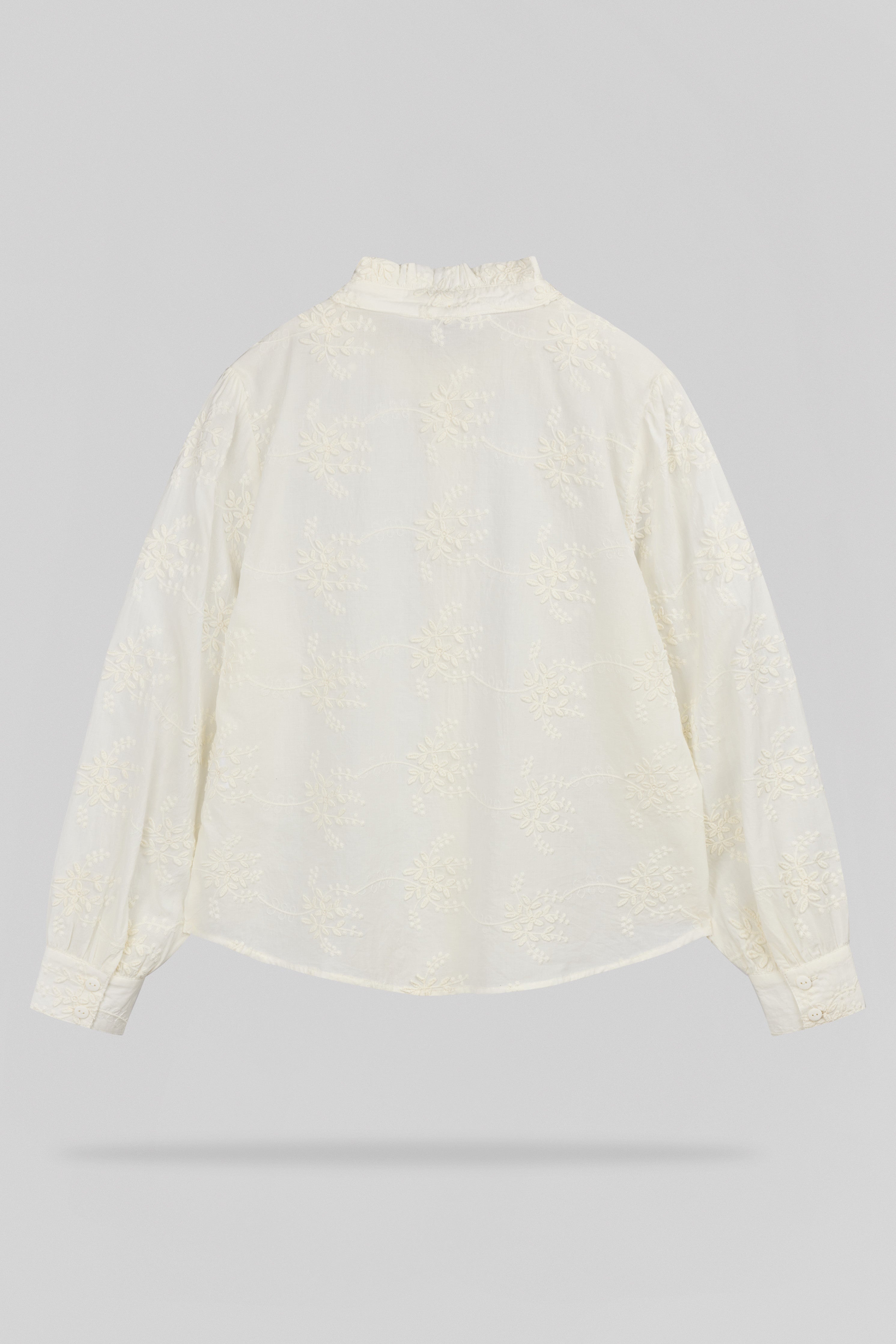 Teddy Smith C-Capucine chemise middle white broderie