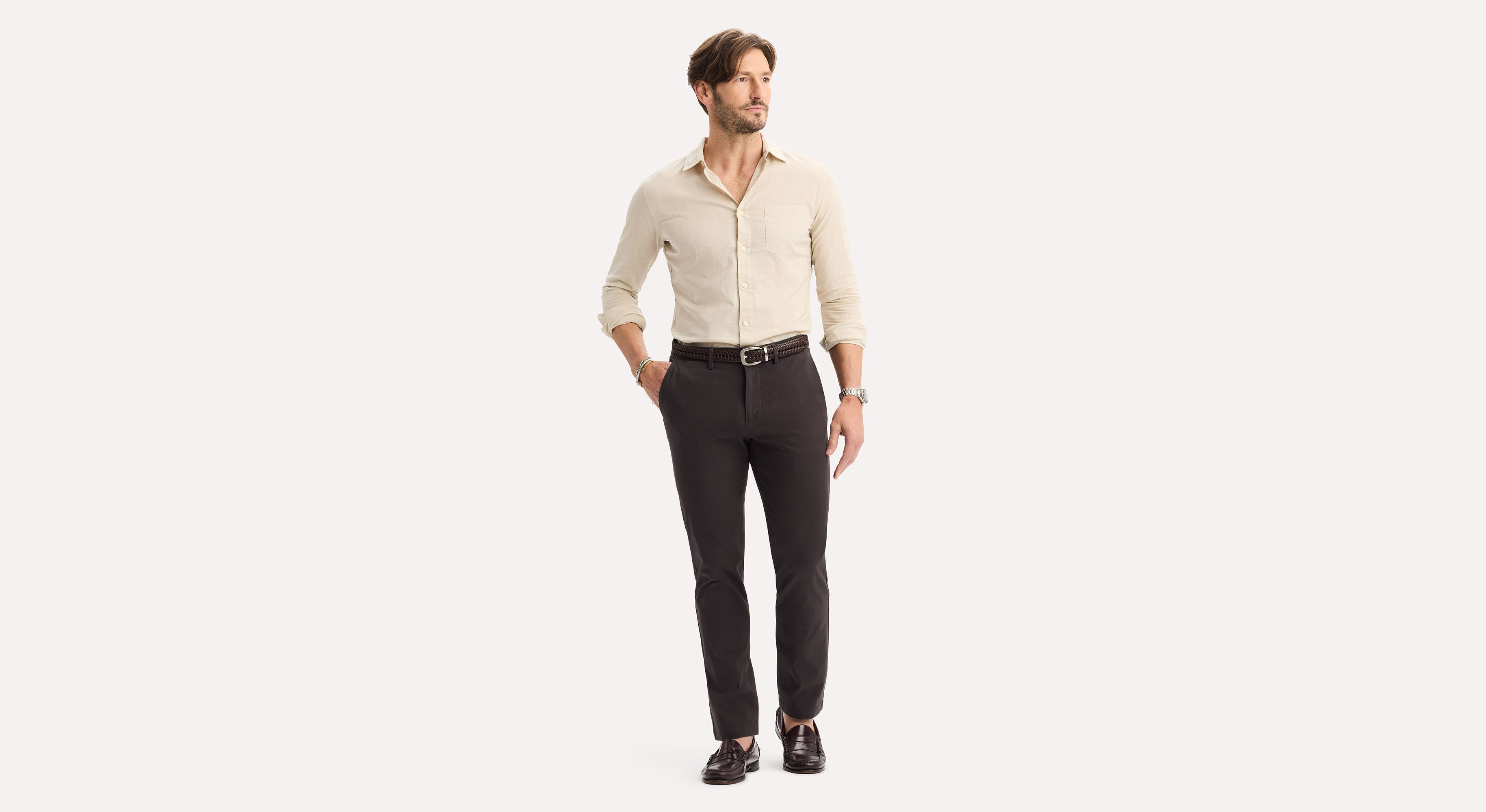 Dockers Crafted Khaki Slim Fit chino homme marron Licorice