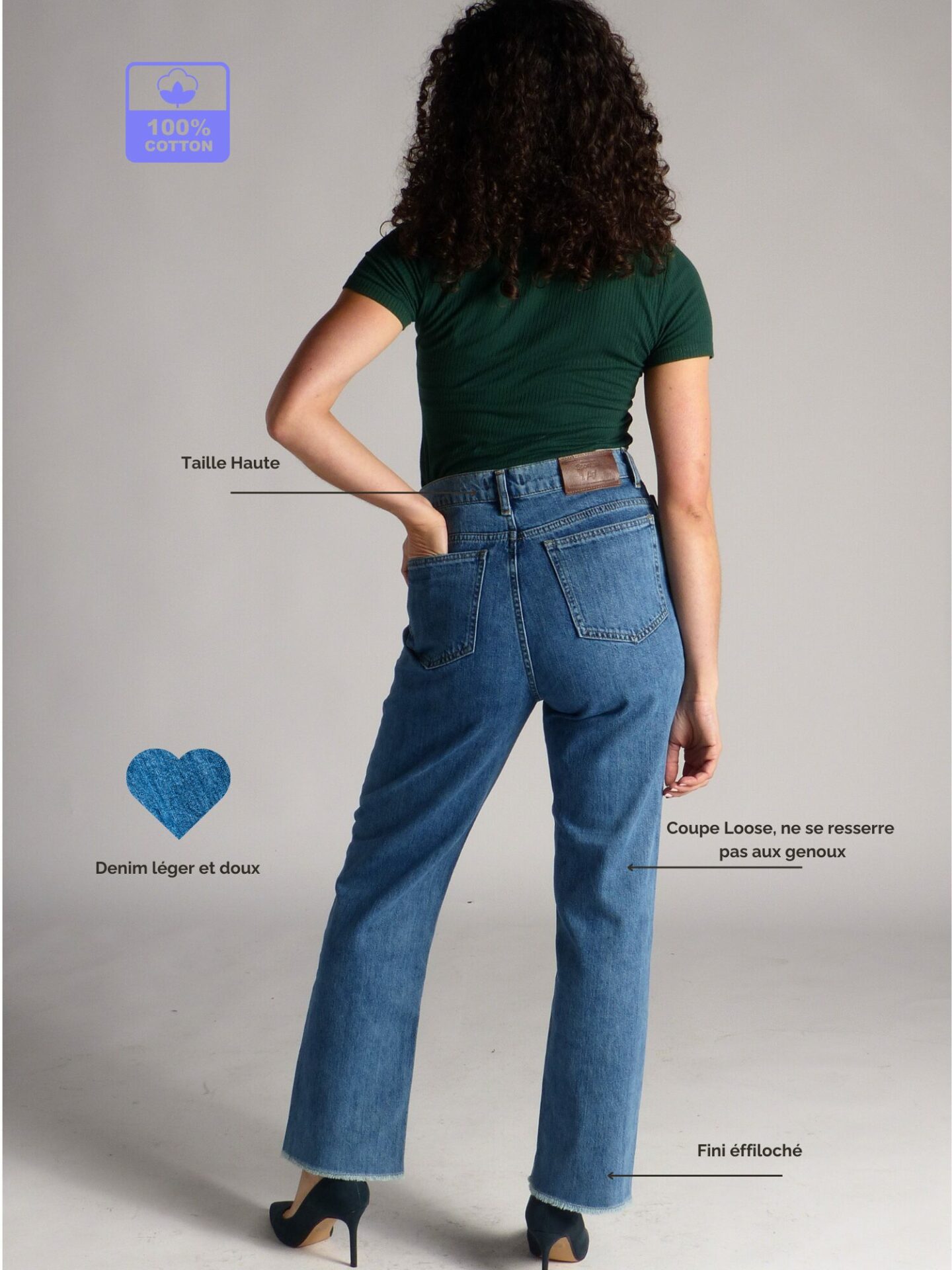 AA Spontané Classicblue Flare jean flare bleu taille haute