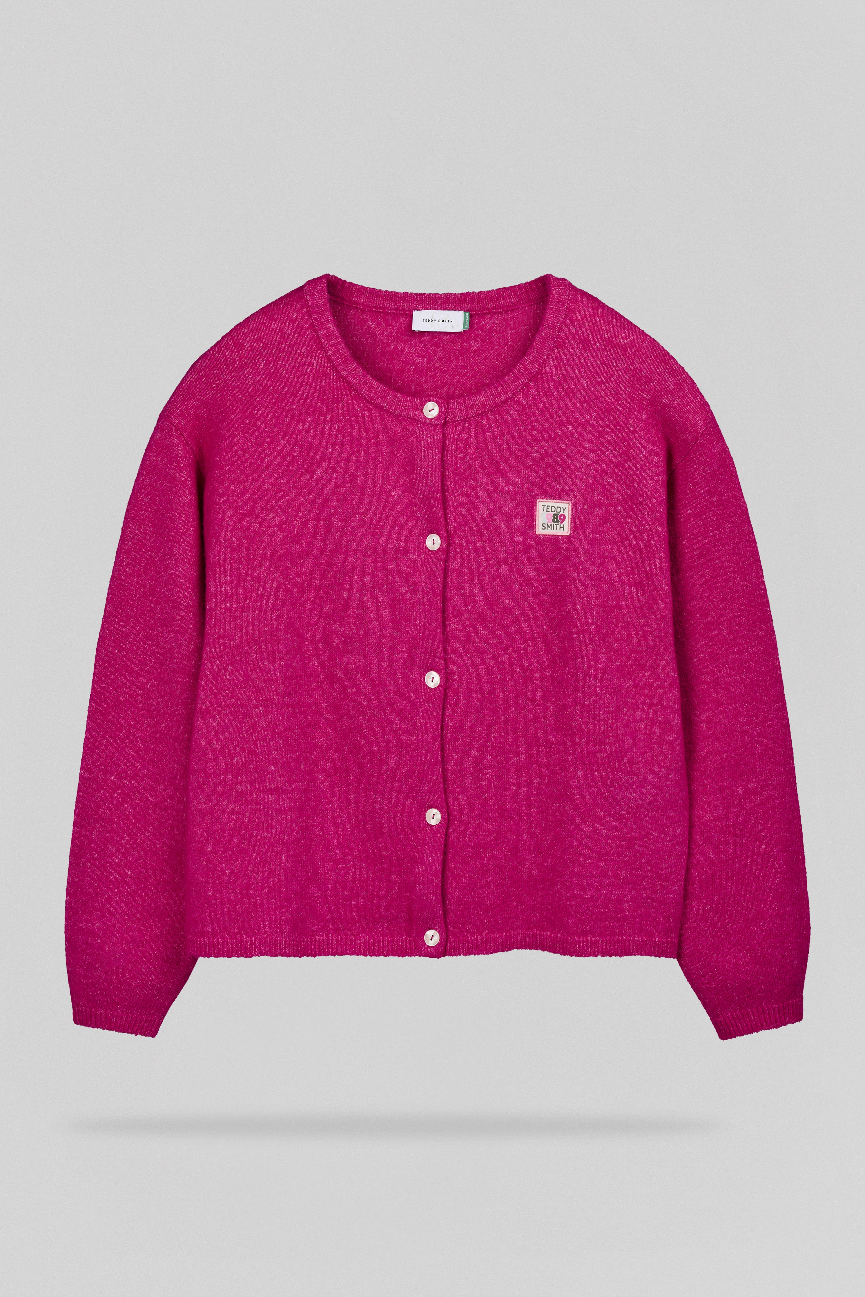 Teddy Smith G-Amelia Gilet Fushia Chiné Femme