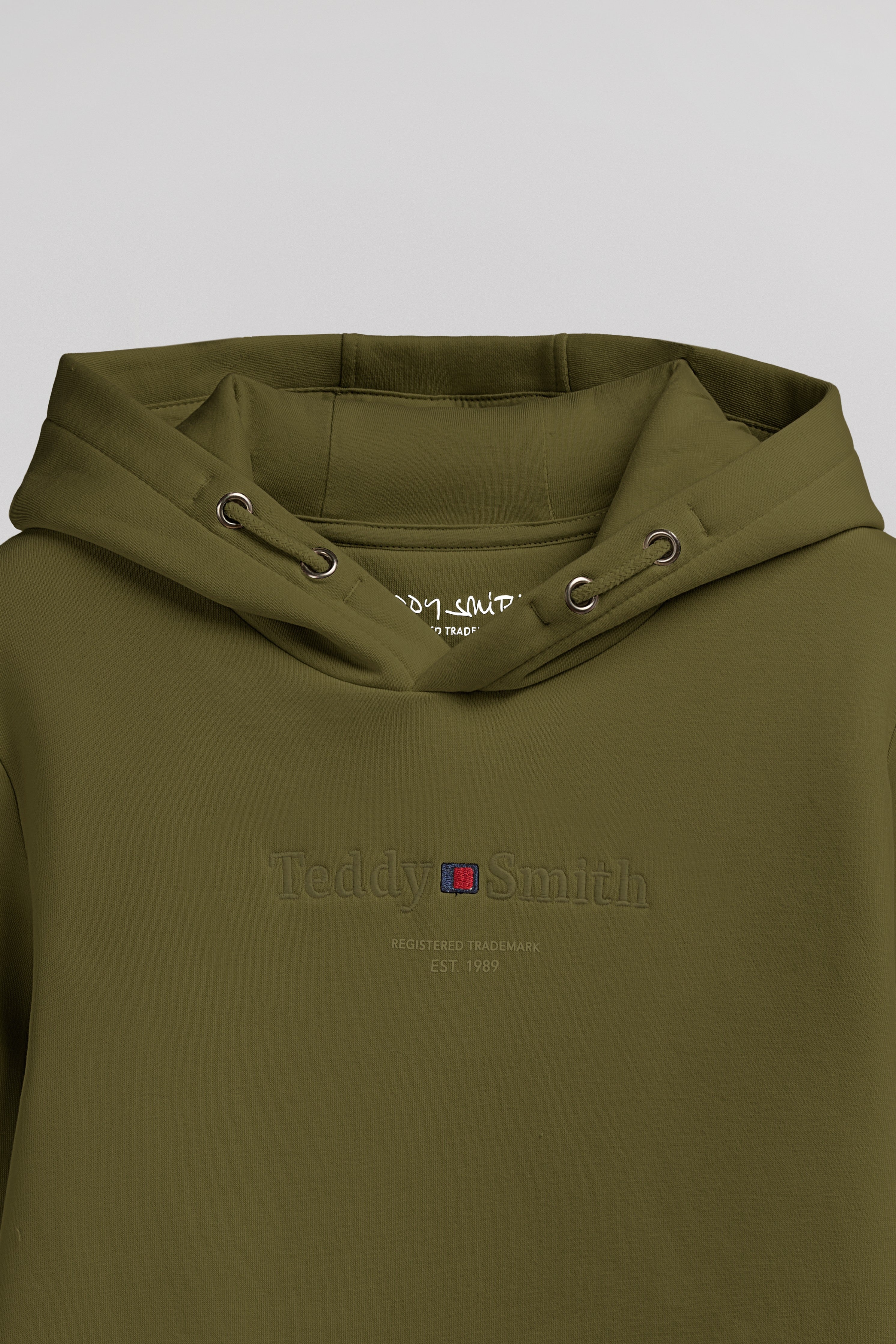 Teddy Smith S-Jim Hoody JR sweat garçon olive molleton