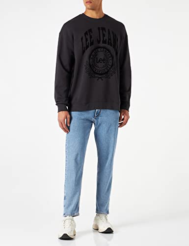 Lee Crew Seasonal sweat homme noir délavé XL