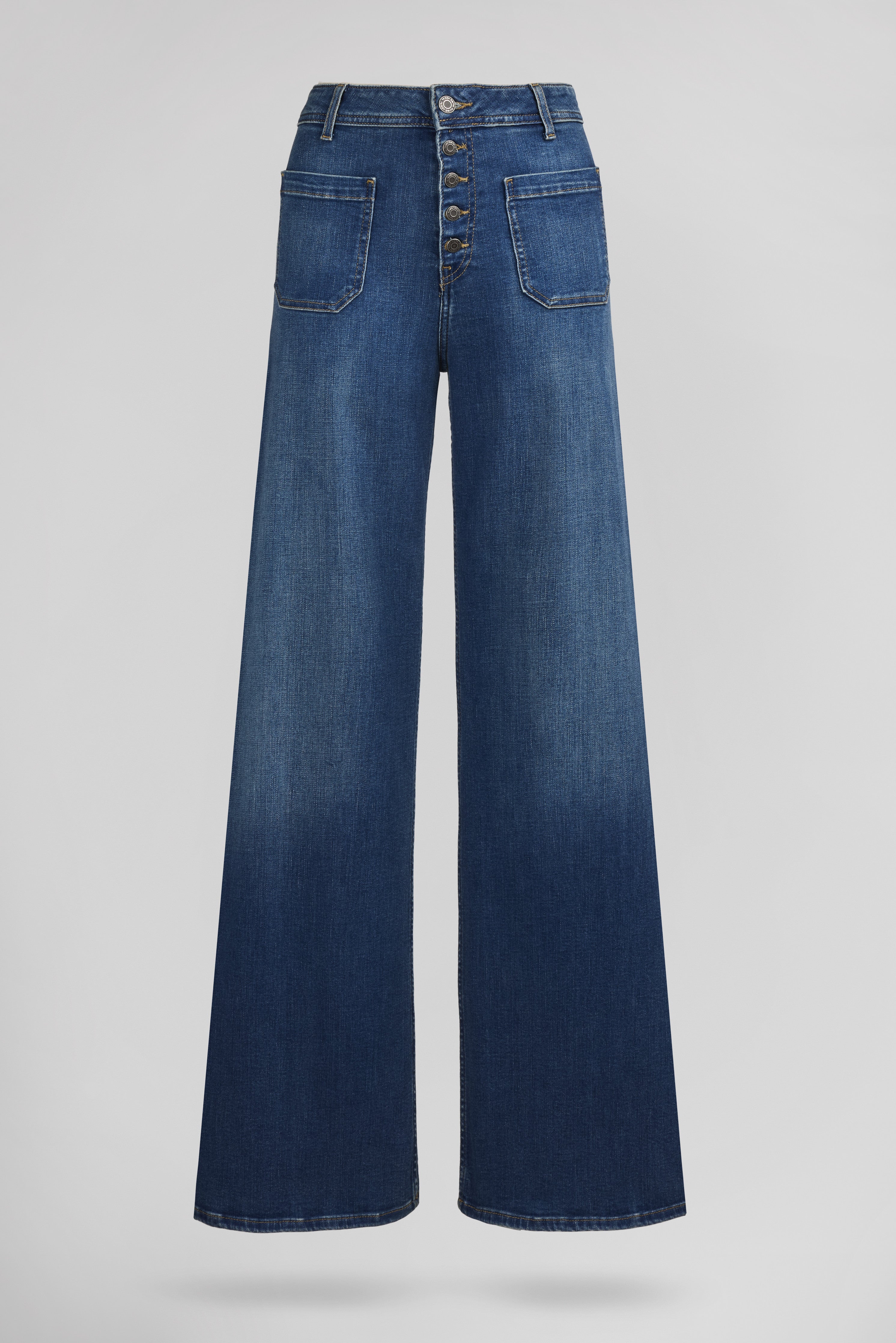 Teddy Smith P-Josefa Button jean flare femme indigo taille haute