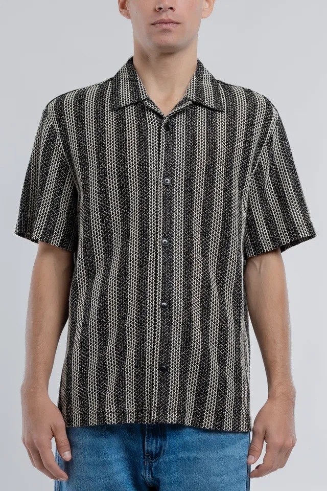 Teddy Smith C-Zeppelin MC chemise hawaïenne charbon