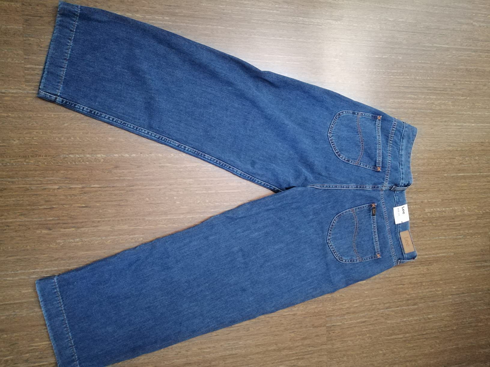 Lee Wide Leg Jean Droit Femme Bleu Foncé Large