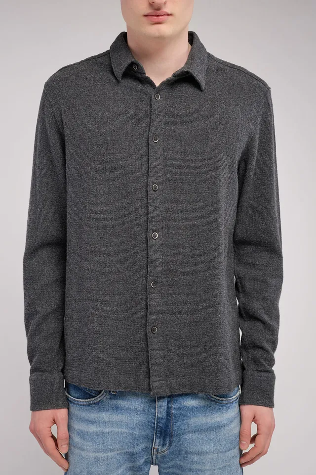 Teddy Smith C-Canyon ML chemise flanelle homme noir coton