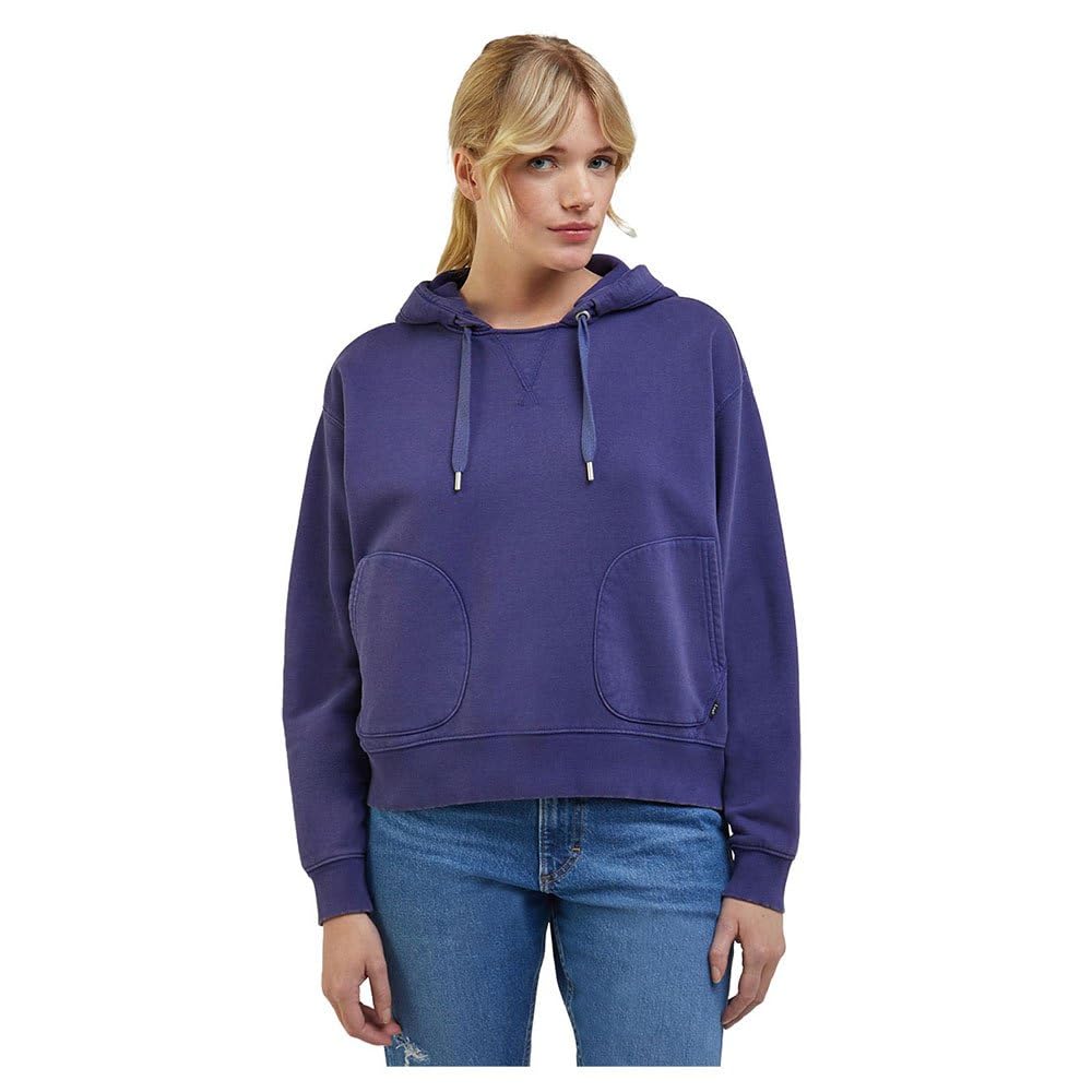 Lee Relaxed sweat capuche femme myrtille molleton