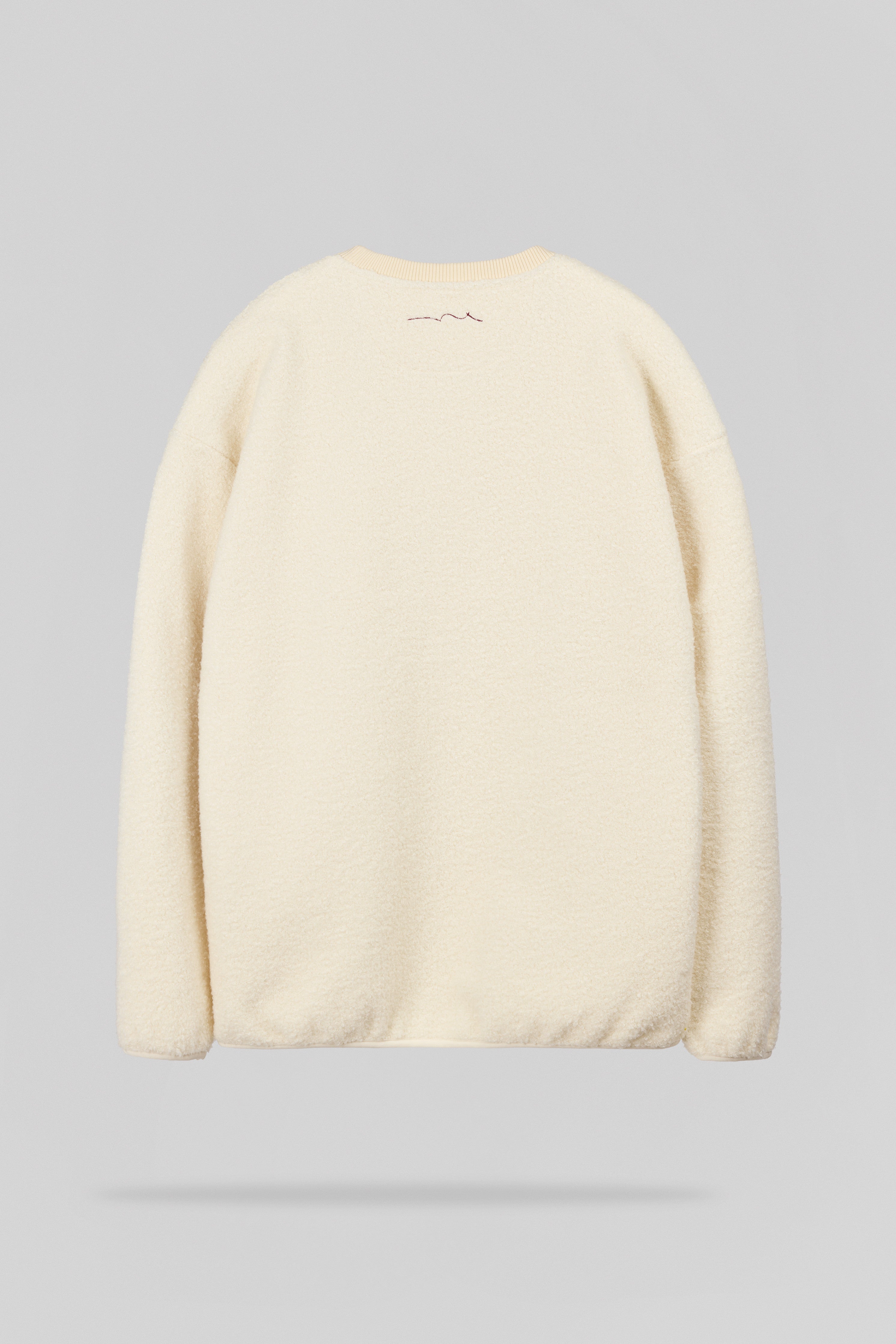 Teddy Smith S-Cliever RC sweat homme Cream sherpa ample