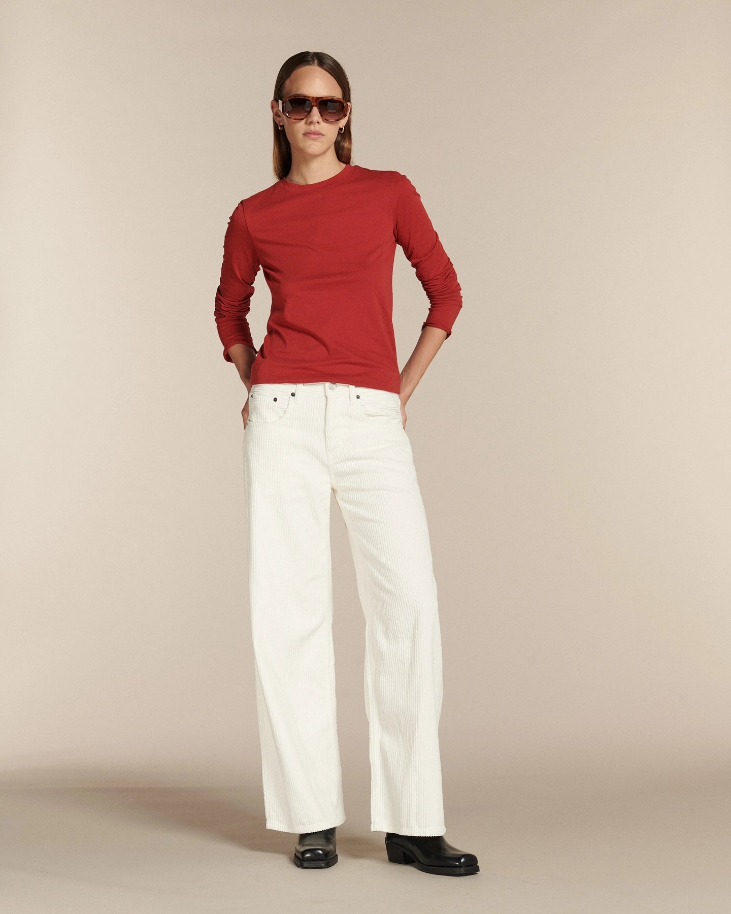 Labdip River Corduroy Dye pantalon velours crème 100% coton