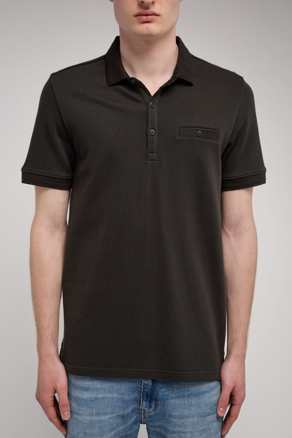 Teddy Smith P-Wesley MC polo kaki foncé coton