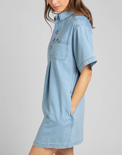 Lee Easy robe denim femme M bleu clair boutonnée