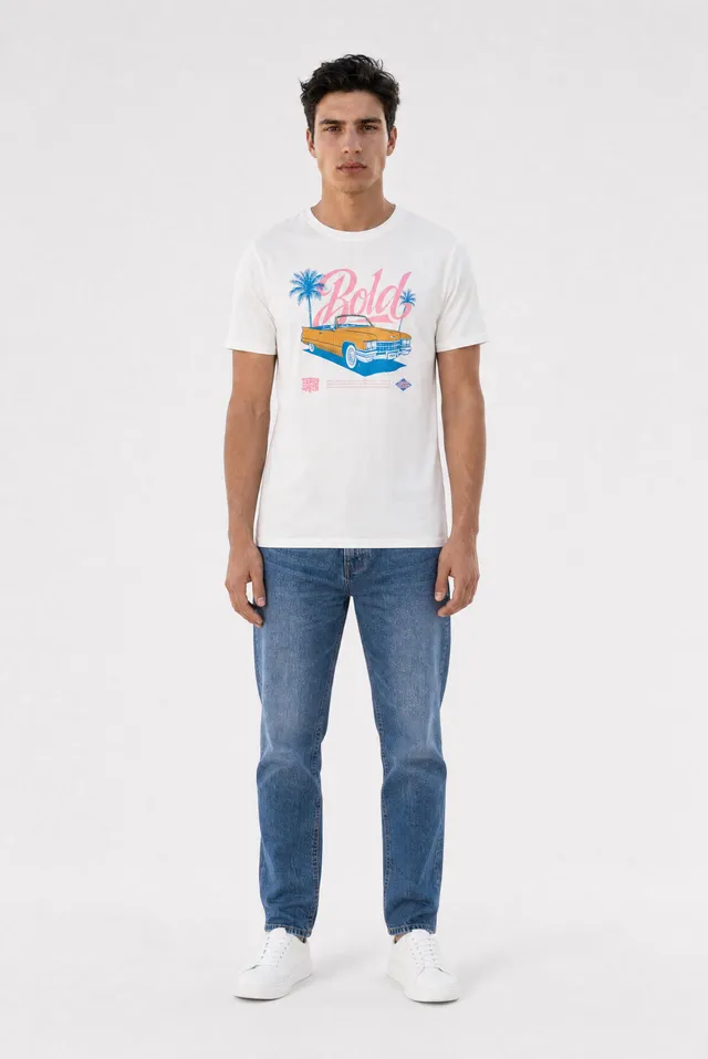 Teddy Smith T-Carser MC t-shirt middle white coton