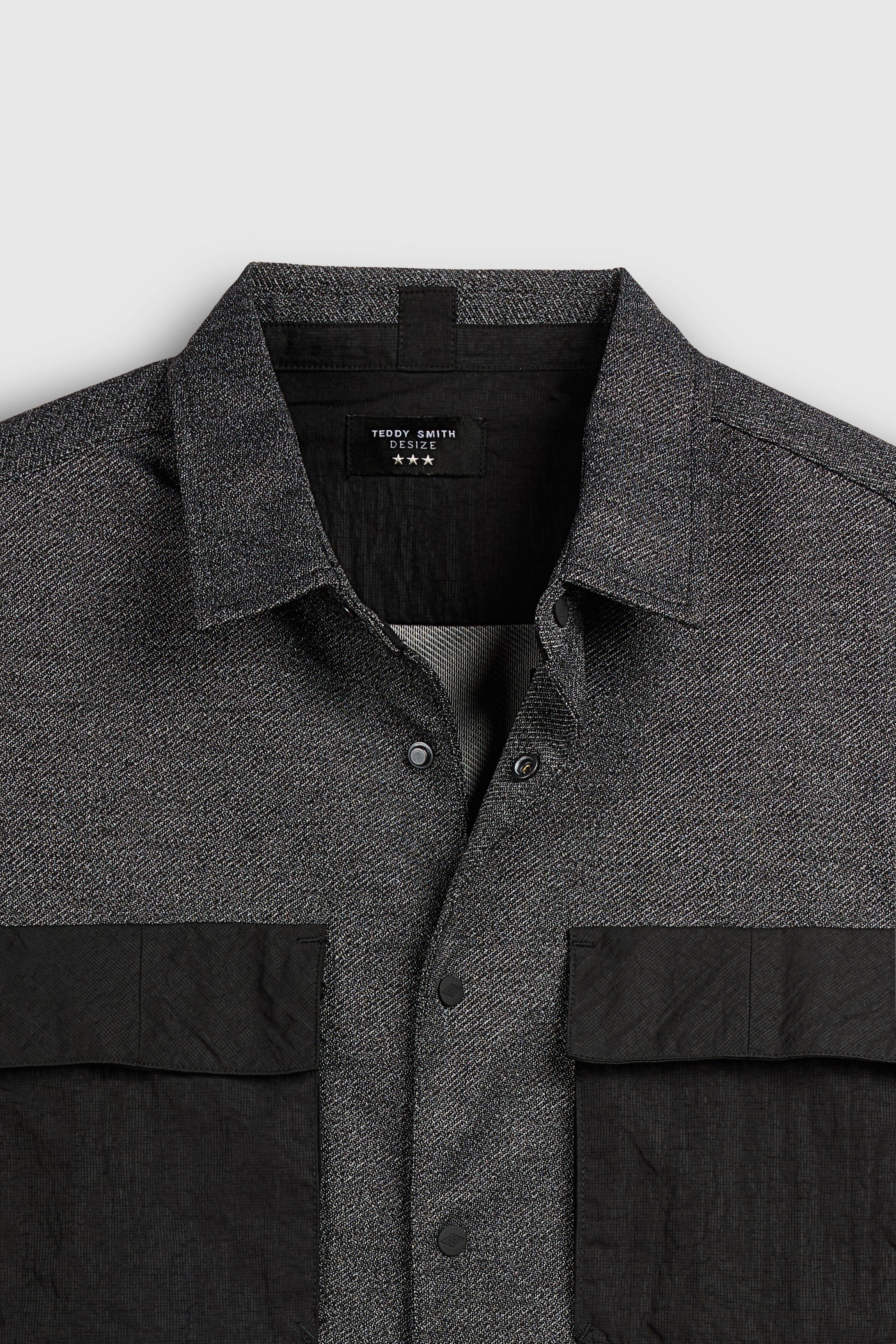 Teddy Smith C-William ML chemise homme noir coupe décontractée