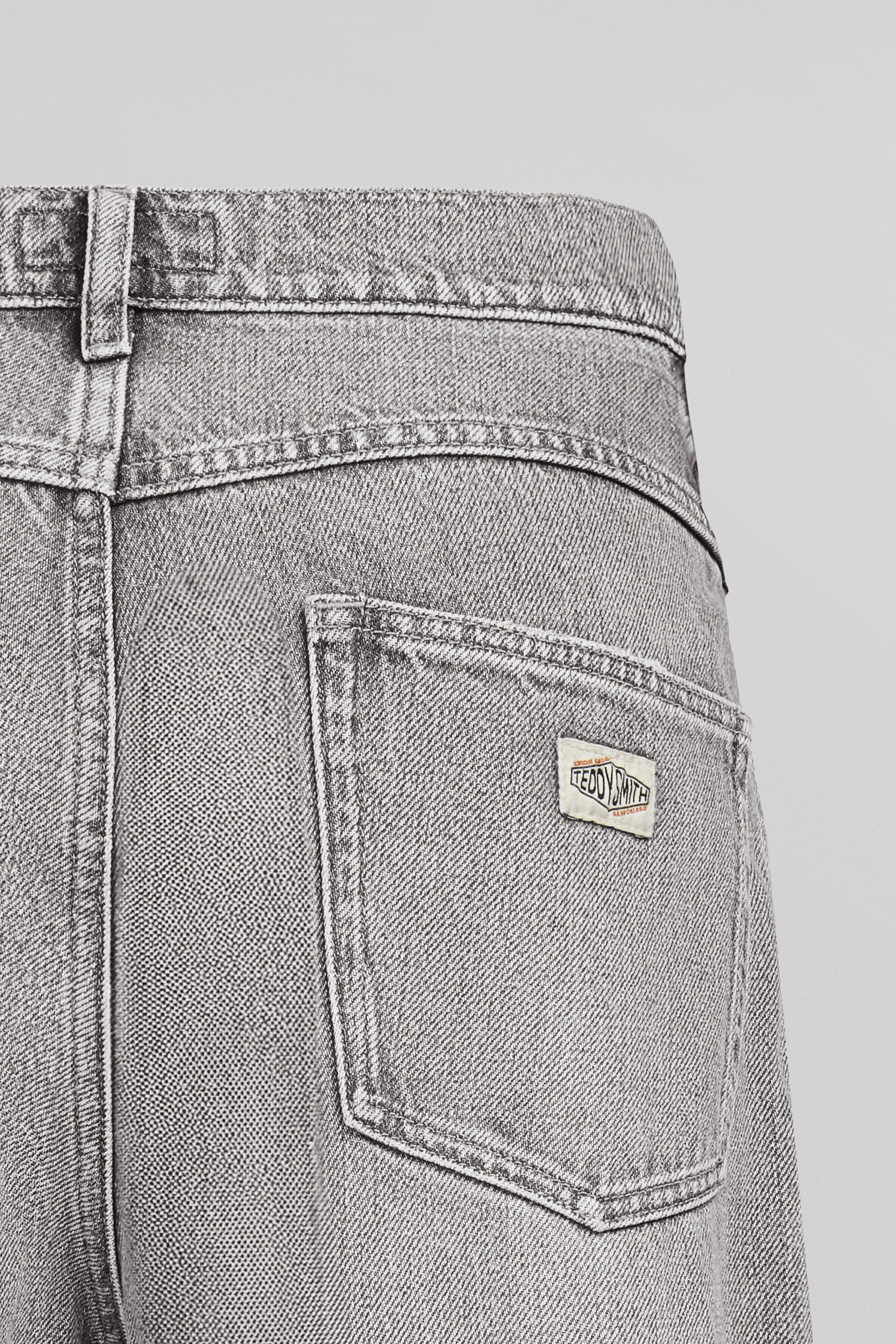 Teddy Smith Memphis Straight L32 jean relaxed gris clair