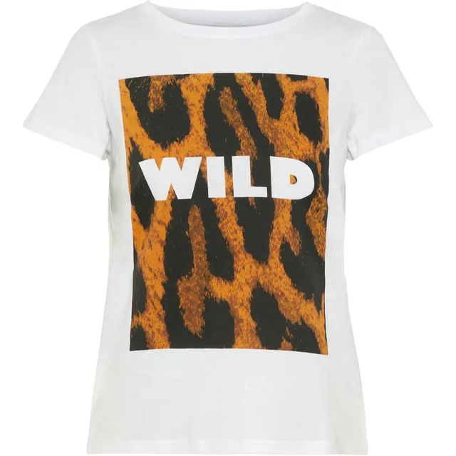 Noisy May t-shirt col rond manches courtes tigre