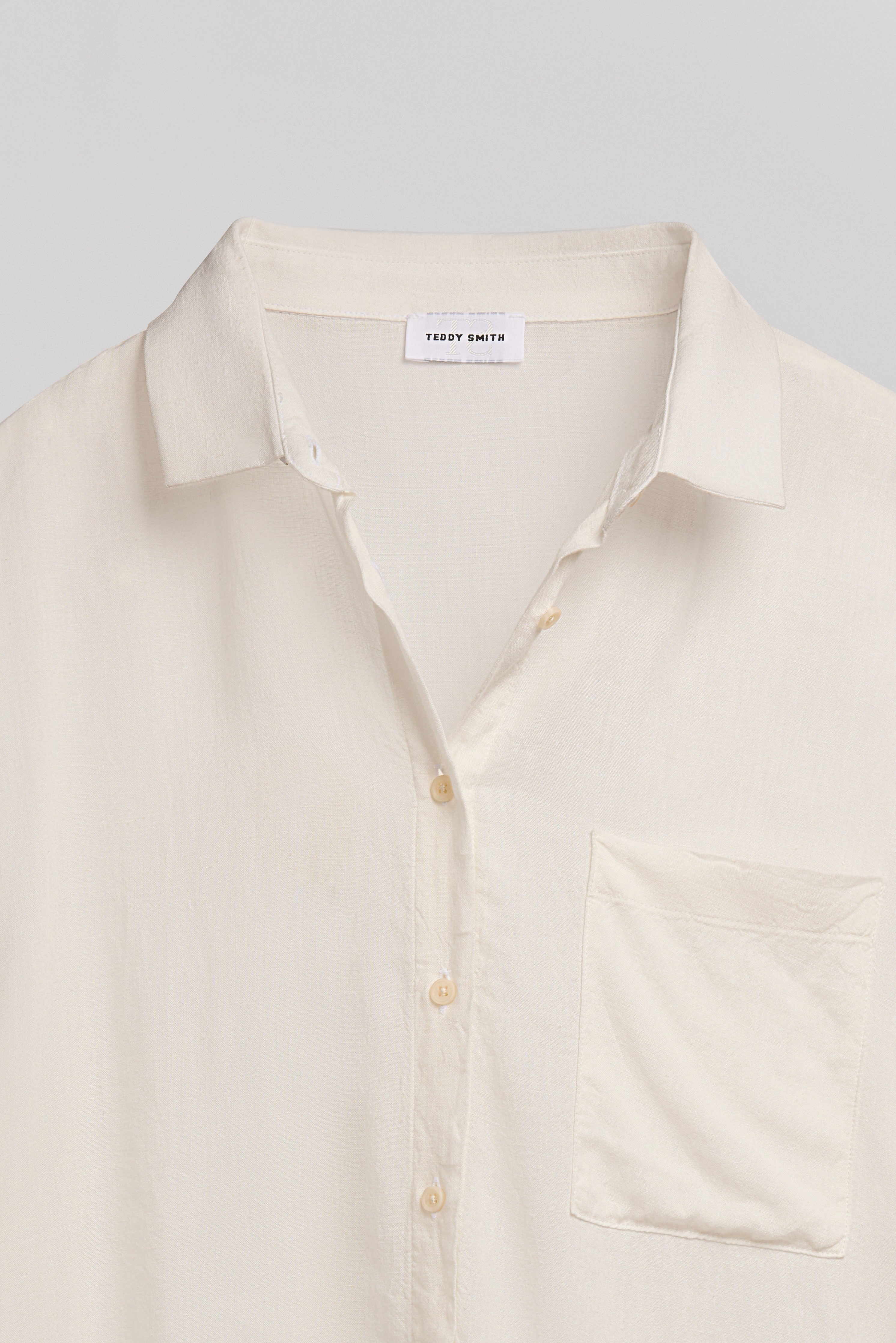 Teddy Smith C-Elia MC chemise lin blanche fluide femme