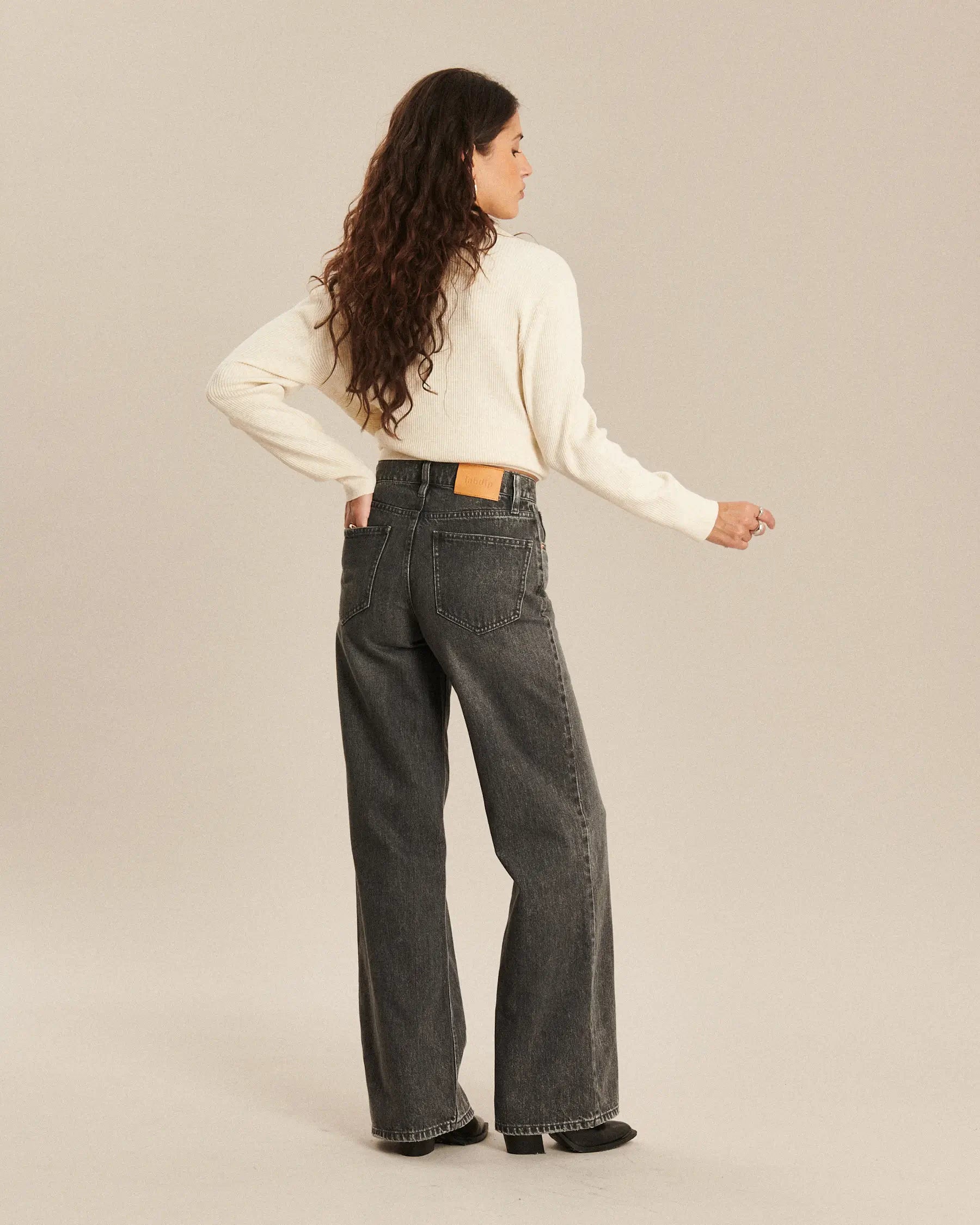 Labdip Joie jean large gris cendré 100% coton 13 oz