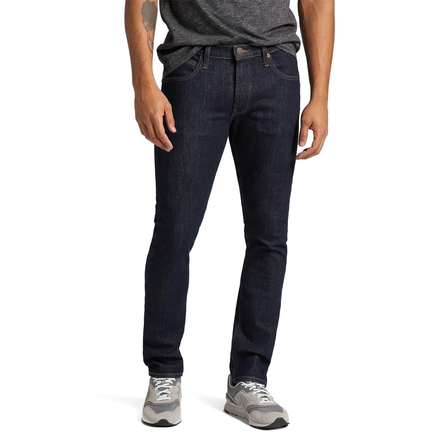 Lee Luke jean homme droit Rinse Blue Denim denim