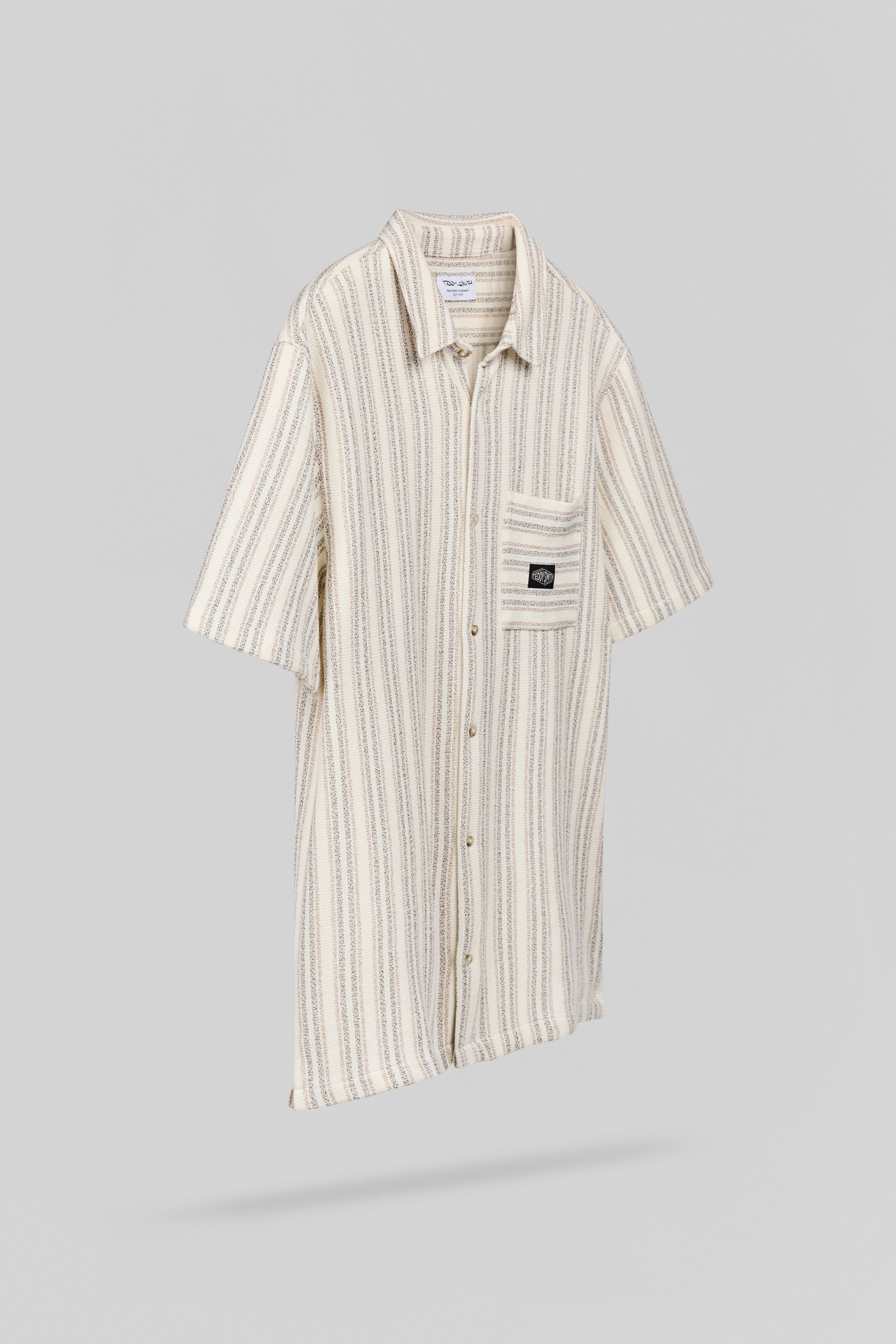Teddy Smith C-Akuma MC chemise homme Middle White rayée