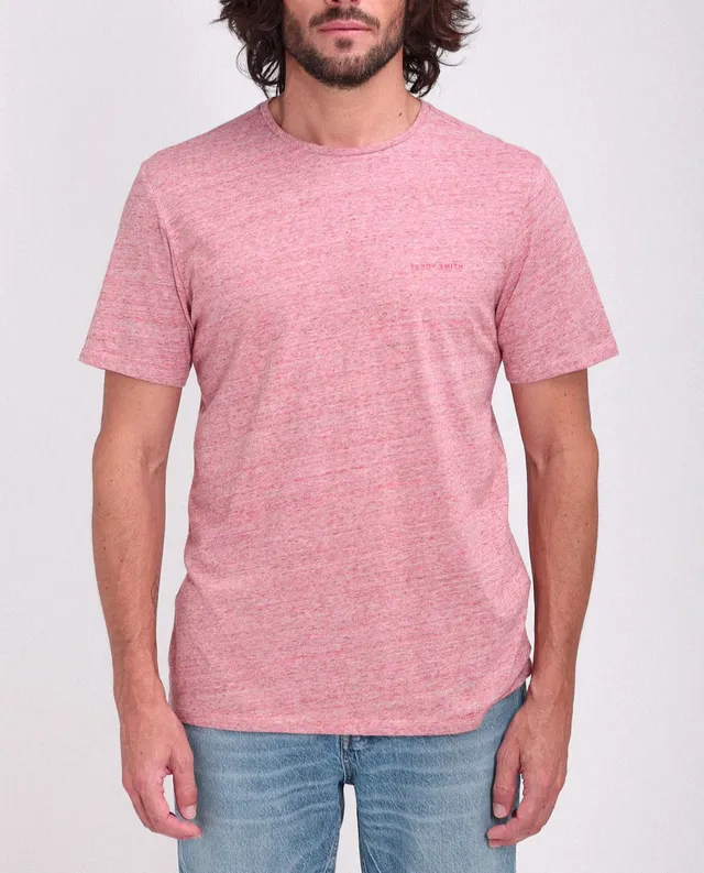 Teddy Smith T-Nark t-shirt chiné rouge corail homme